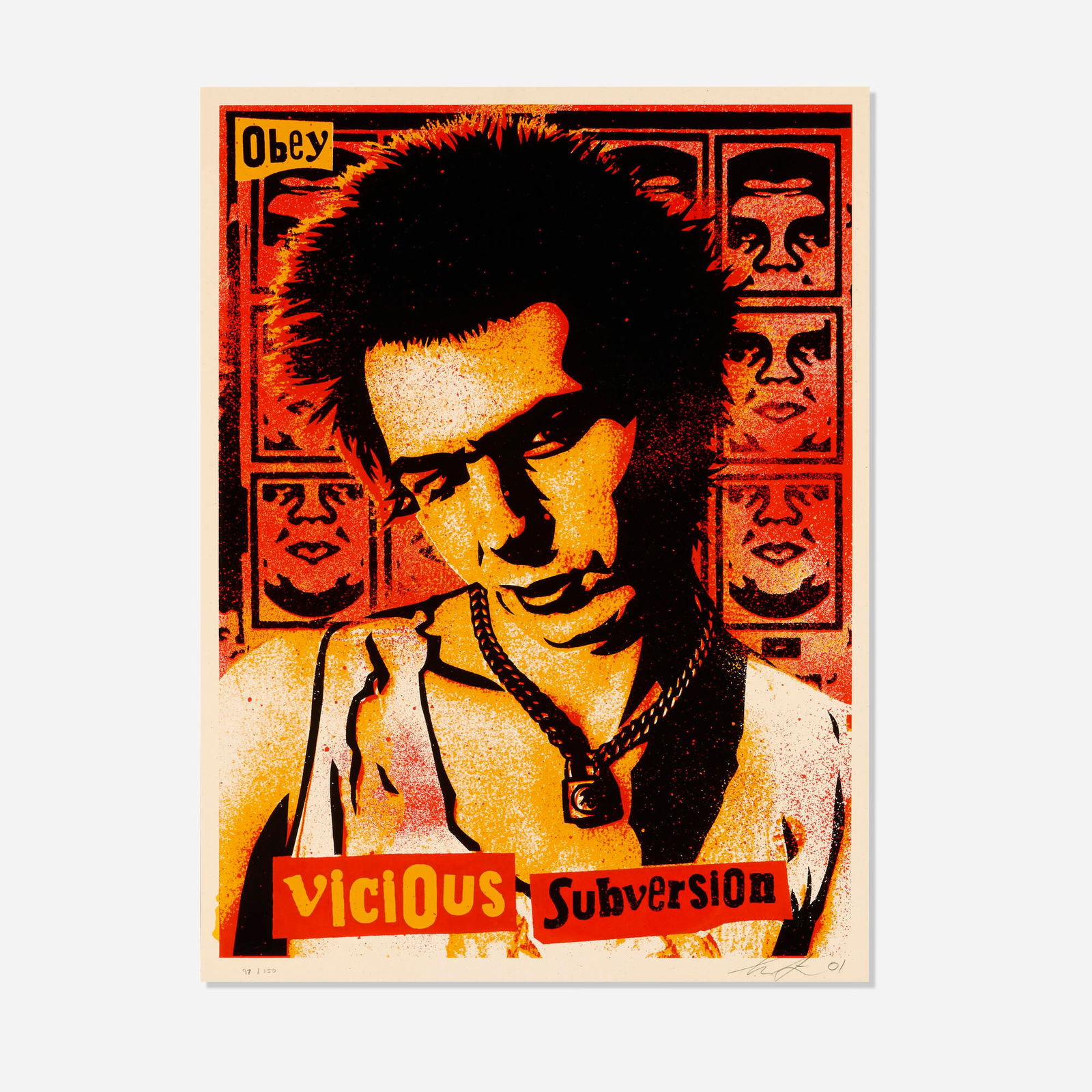 Shepard Fairey, Vicious Subversion (Red) (1 of 3)