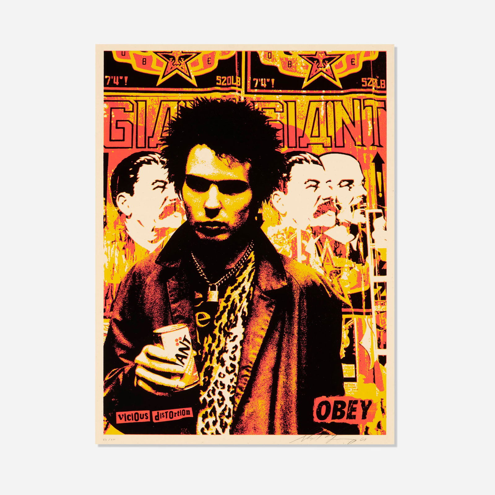 Shepard Fairey, OBEY Distort Sid (Red) (1 of 3)