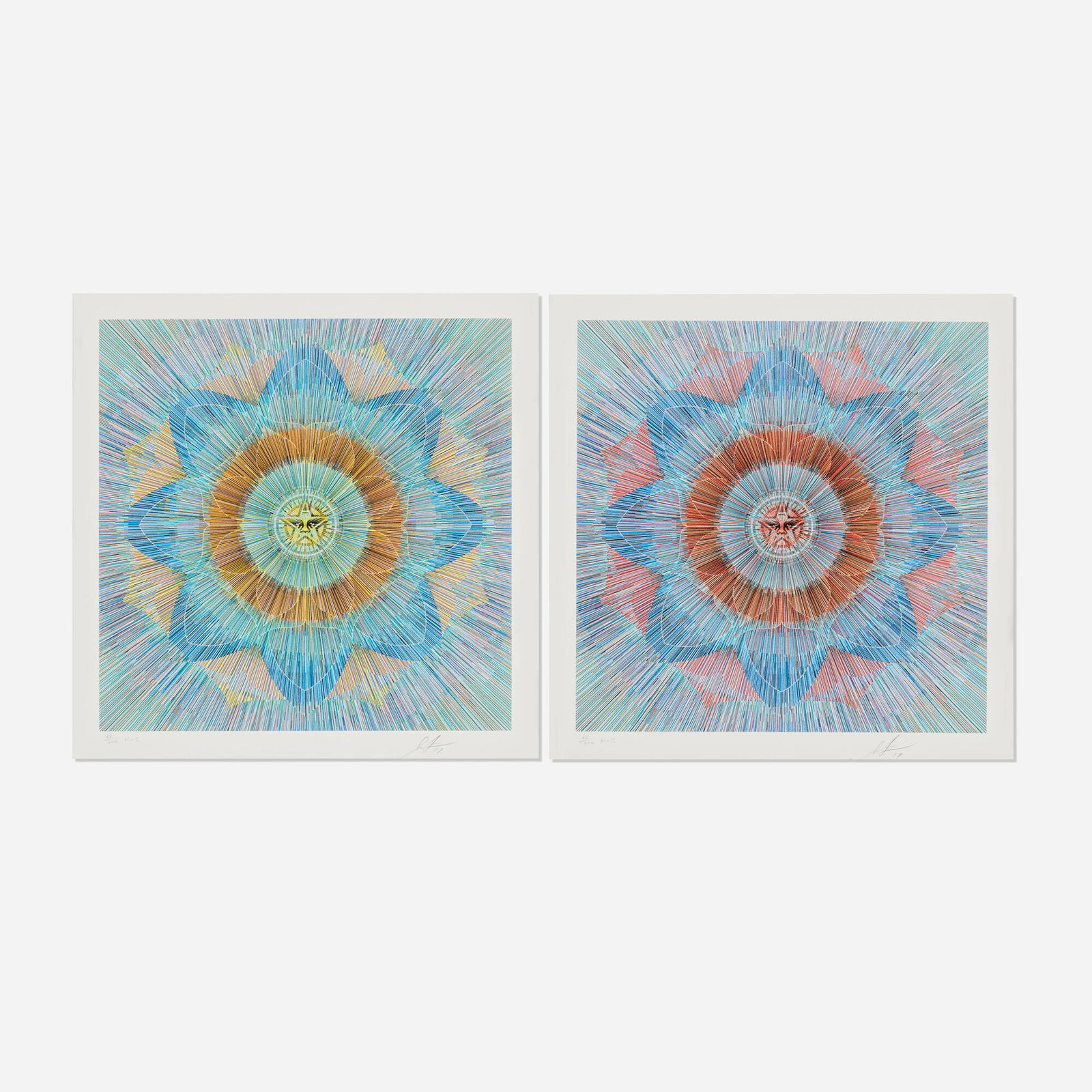 Shepard Fairey X Kai and Sunny, Kai and Sunny x Shepard Fairey (Red); (Yellow) (two works) (1 of 3)