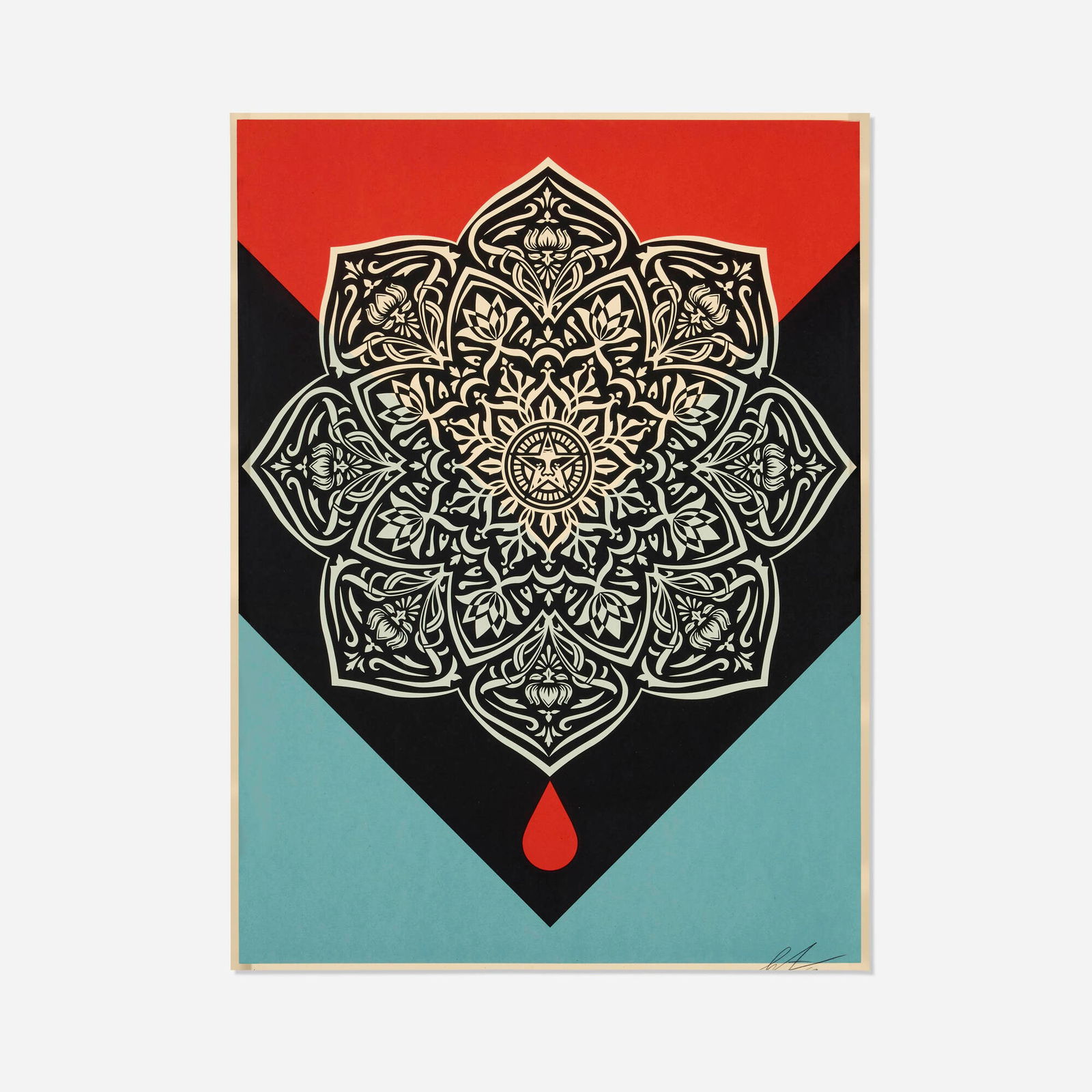 Shepard Fairey, Blood and Oil Mandala (Blood Drop) (1 of 4)