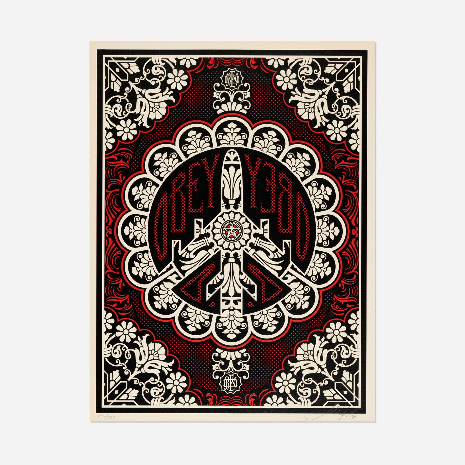 Shepard Fairey, Peace Bomber (Red/Black) (1 of 3)