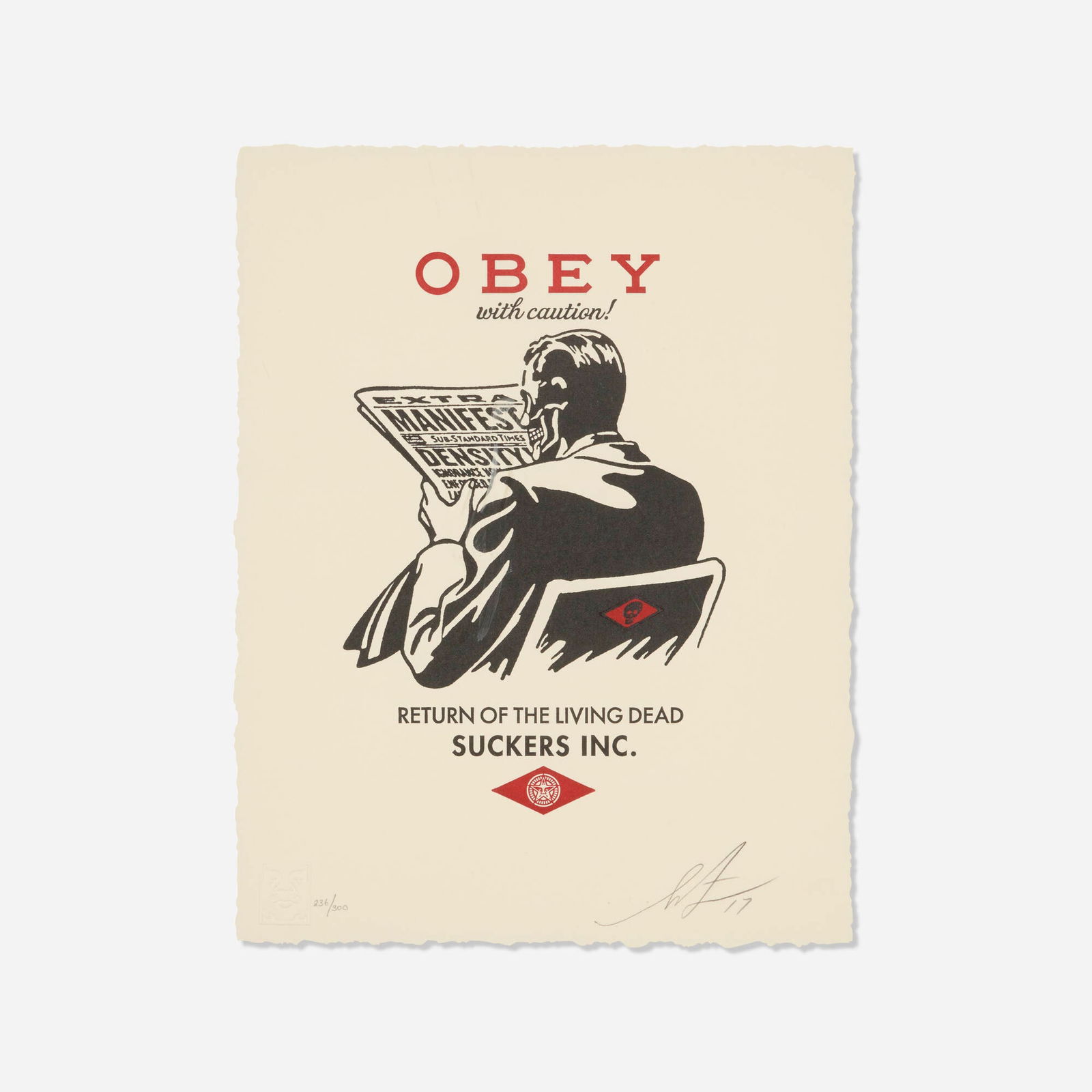 Shepard Fairey, OBEY with Caution (1 of 4)