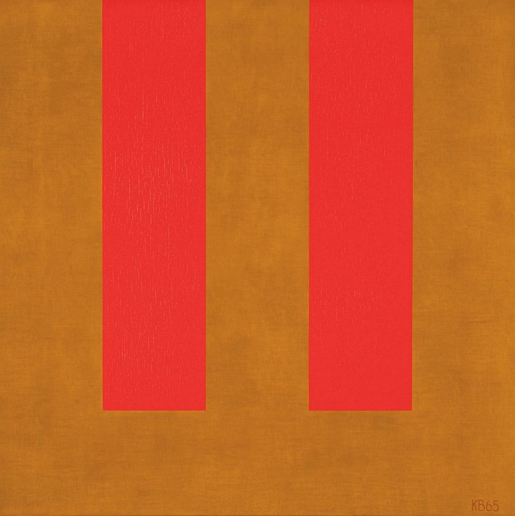 Karl Benjamin, #23: Karl Benjamin #23 1965 Oil on canvas Initialed and dated lower right "KB 65"; signed, titled, and dated verso Canvas: 27" x 27"; Frame: 28" x 28" Provenance: The Collection of James Hueter, Clarem