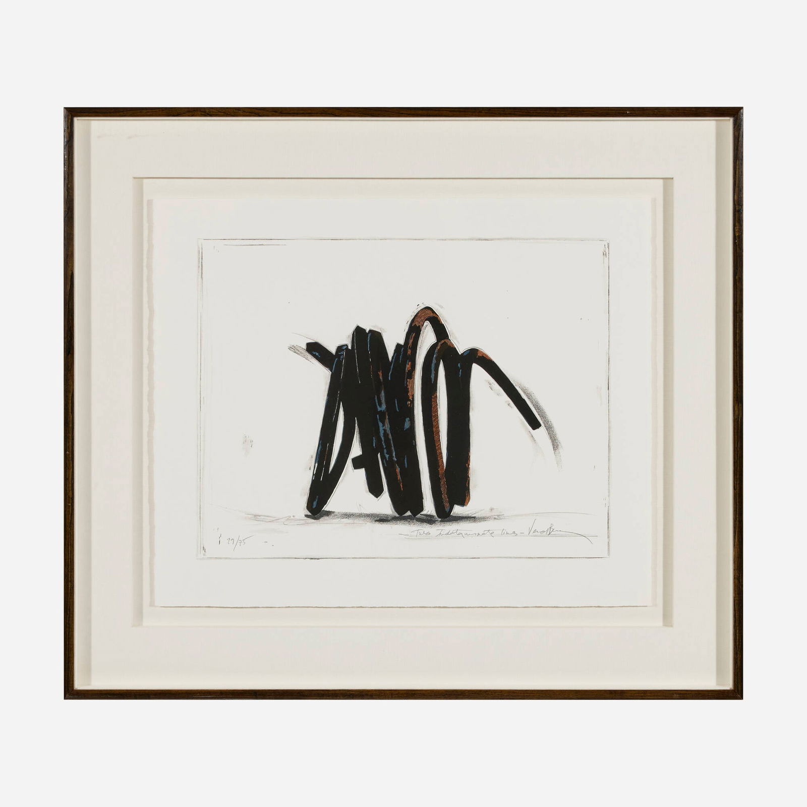 Bernar Venet, Two Indeterminate Lines - 2