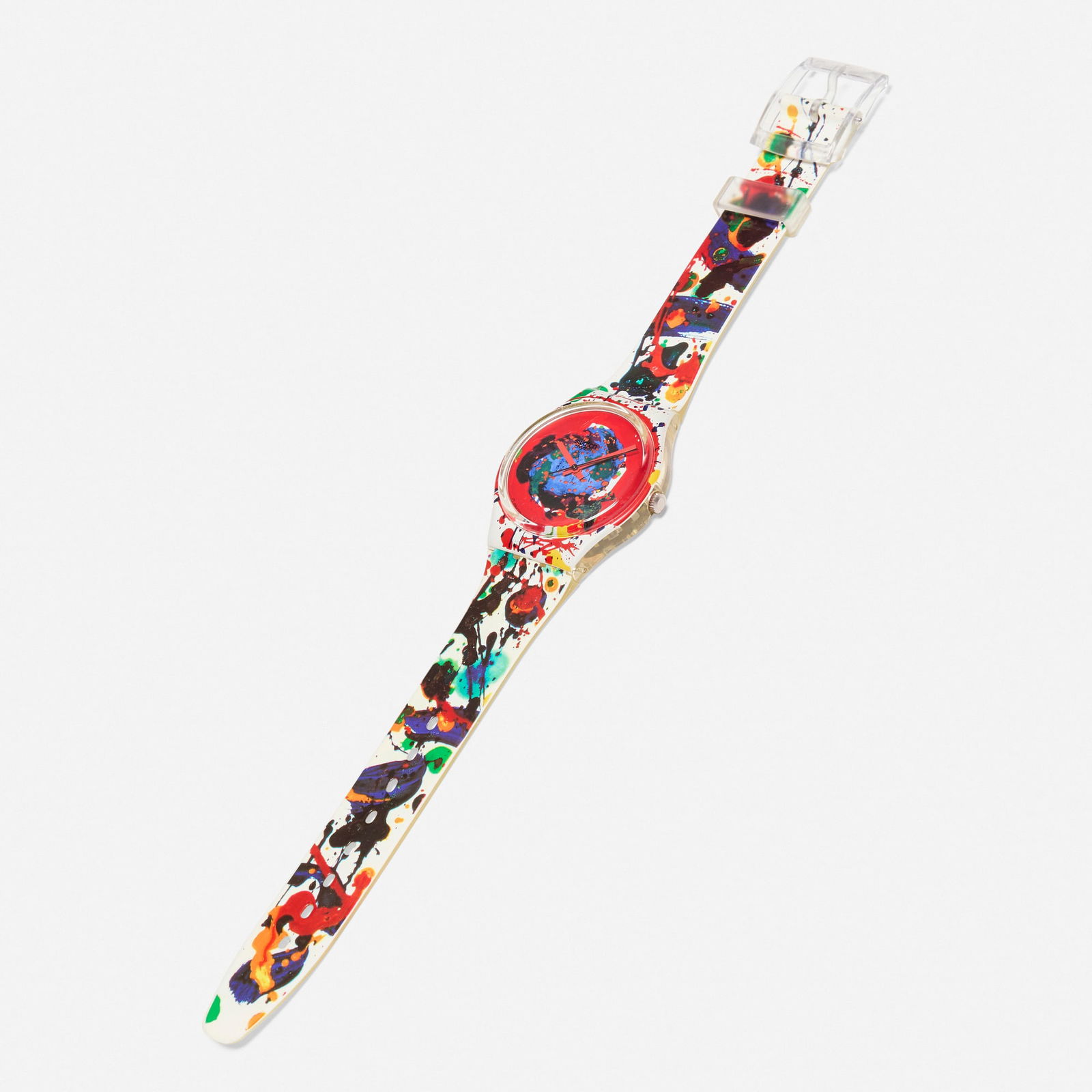 Sam Francis, Special Edition Swatch: Sam Francis Special Edition Swatch 1992 plastic 9 h x 1.25 w x 0.25 d in (23 x 3 x 1 cm) Molded signature and number to reverse 'Sam Francis 49394/49999. This work is number 49394 from the edition
