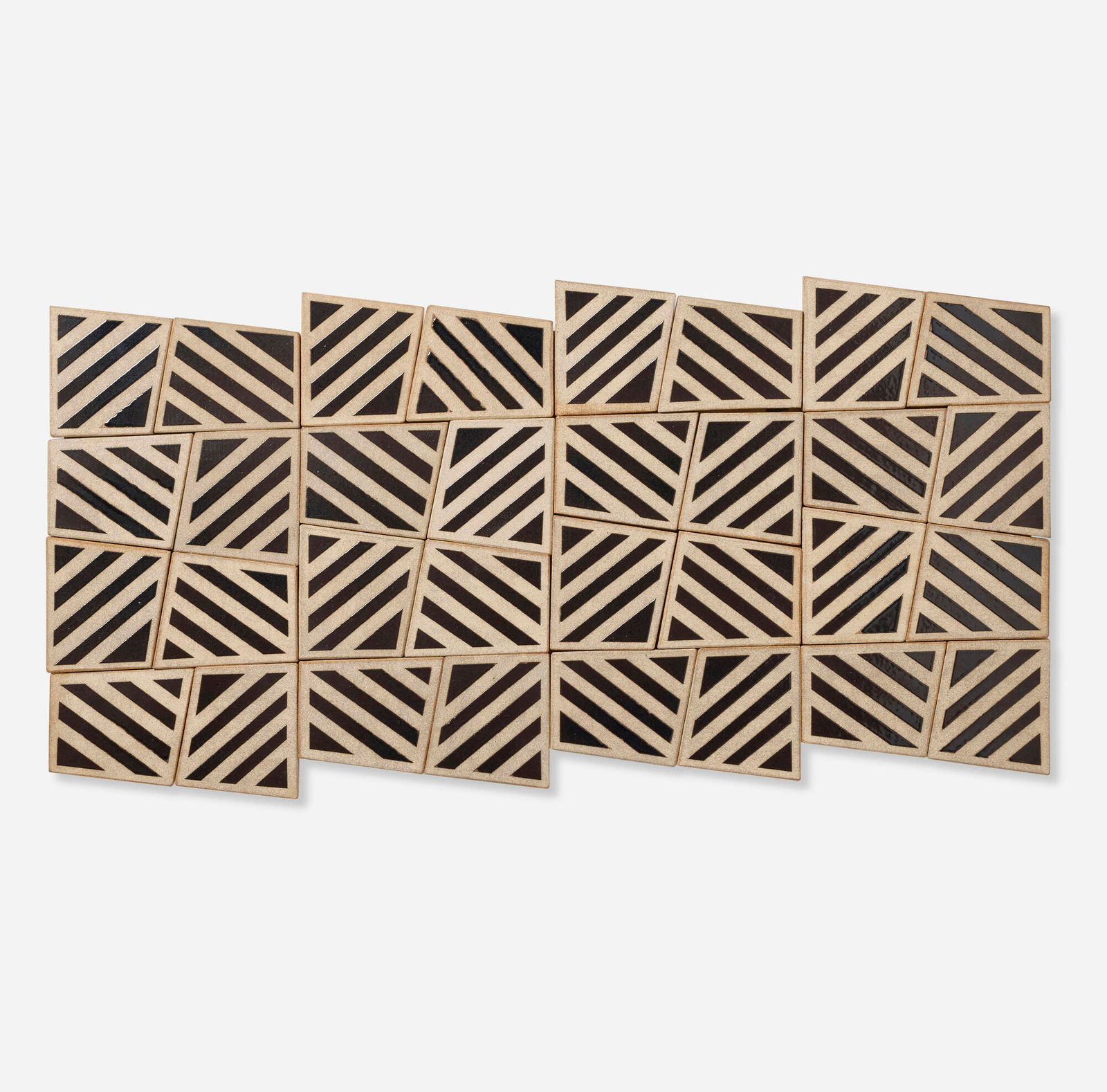 John Mason, Wall Relief #6: John Mason Wall Relief #6 2004-09 glazed stoneware 18.5 h x 34.5 w x 1.25 d in (47 x 88 x 3 cm) Signed and dated to verso 'Mason 2004-2009 #6'. Provenance: Collection of the artist | Thence by