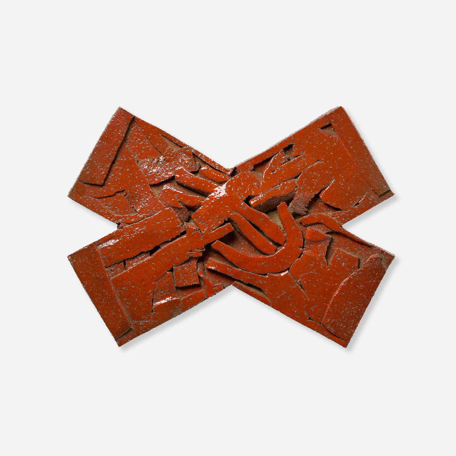 John Mason, Wall Relief: John Mason Wall Relief 1965-68 glazed stoneware 12.75 h x 17.25 w x 2 d in (32 x 44 x 5 cm) Signed and dated to verso 'Mason 65-68'. Provenance: Collection of the artist | Thence by descent 