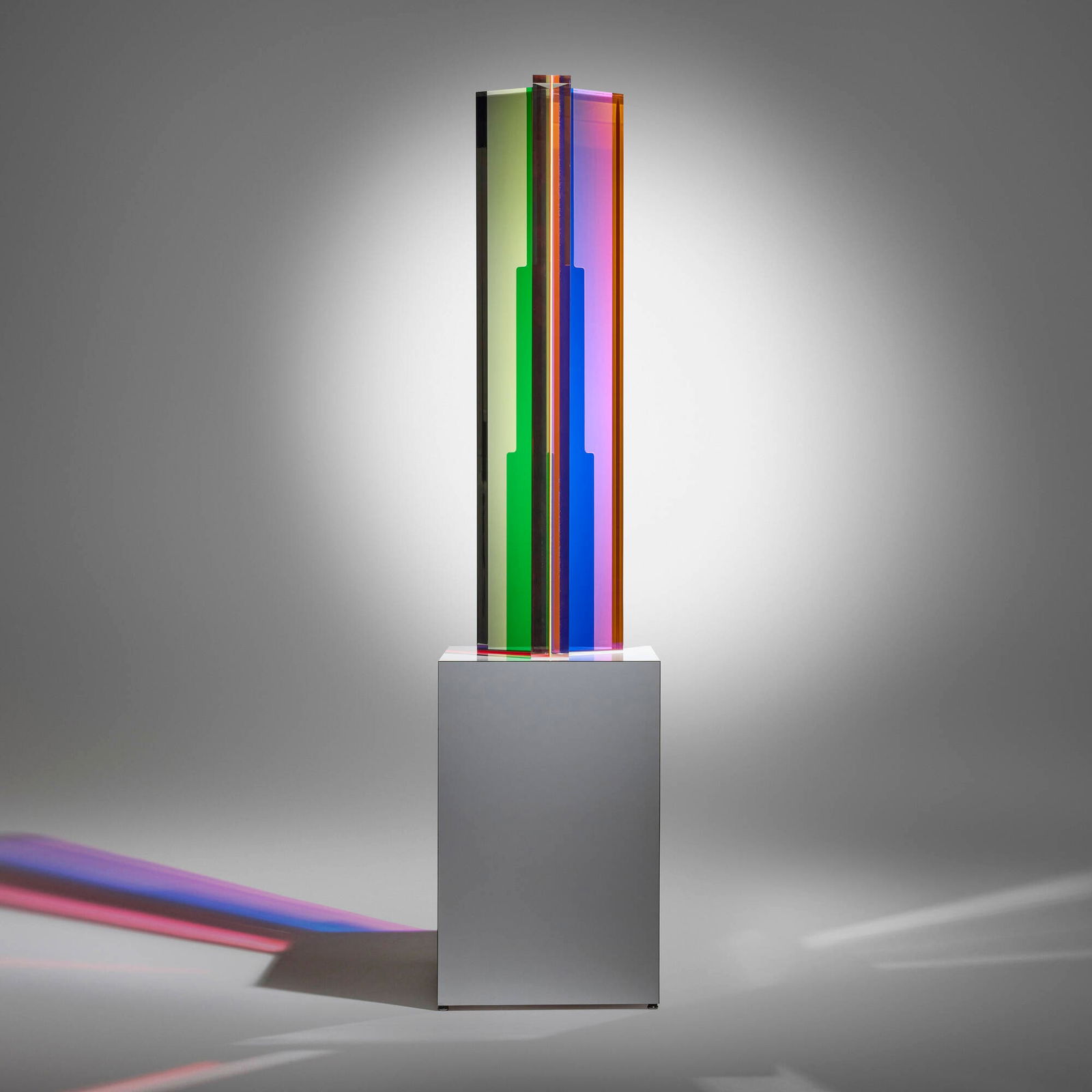 Vasa (Velizar Mihich), Untitled (#2292): Vasa (Velizar Mihich) Untitled (#2292) 1984laminated acrylic overall: 76.5 h x 18 w x 18 d in (194 x 46 x 46 cm) Etched signature, title and date to lower edge of one column '#2292 Vasa '84'.<