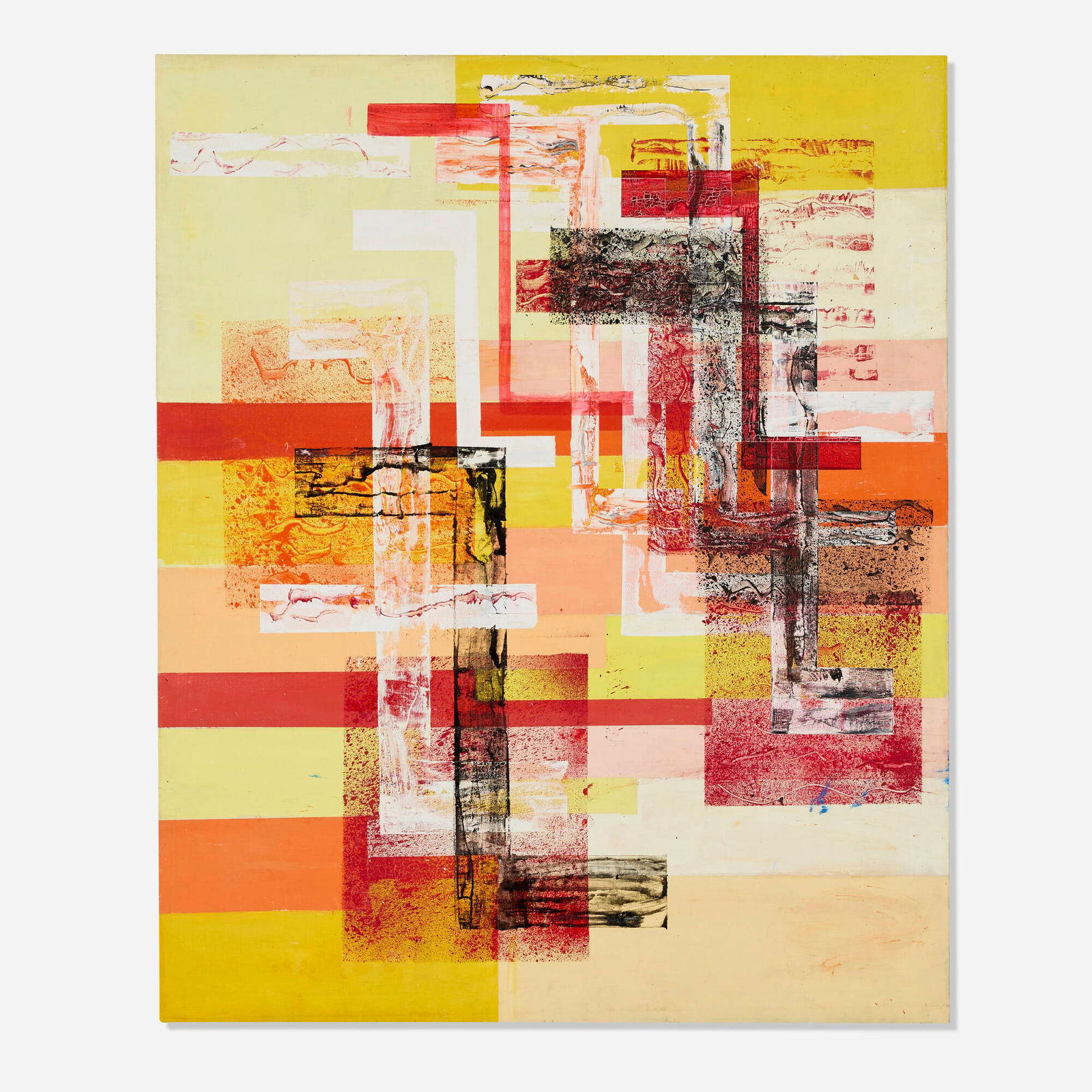 Irene Rice Pereira, Untitled (Red, White and Black Gates): Irene Rice Pereira Untitled (Red, White and Black Gates) c. 1954 oil on canvas 44 h x 36 w in (112 x 91 cm) The authenticity of this work has been confirmed by the artist's nephew, Djelloul