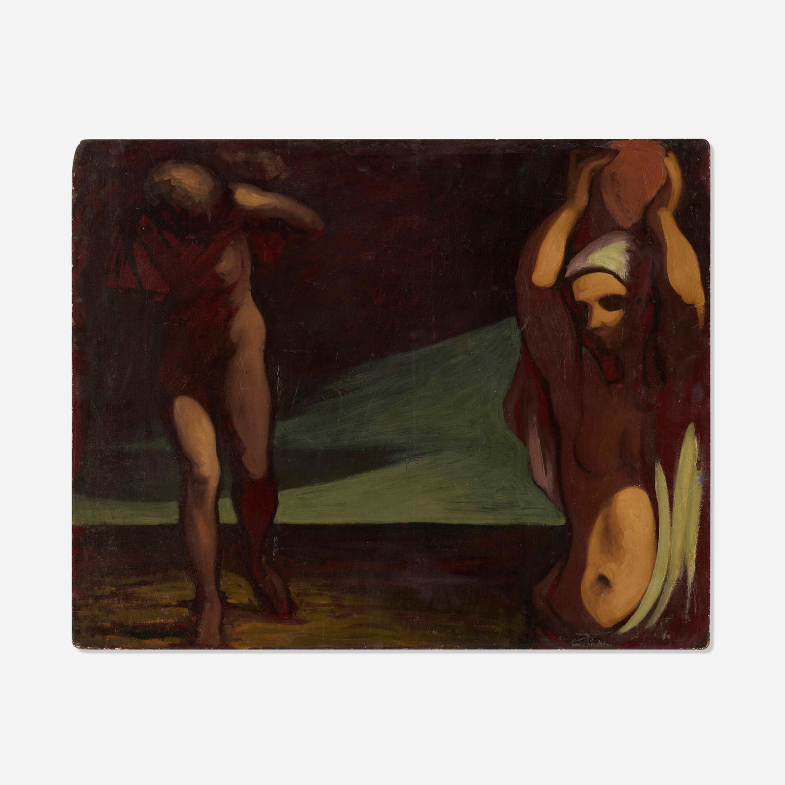 Lorser Feitelson, Untitled: Lorser Feitelson Untitled c. 1943 oil on Masonite 24 h x 30 w in (61 x 76 cm) Provenance: Gift from the artist to Harry Carmean | Thence by descent This work will ship from Los Angeles,