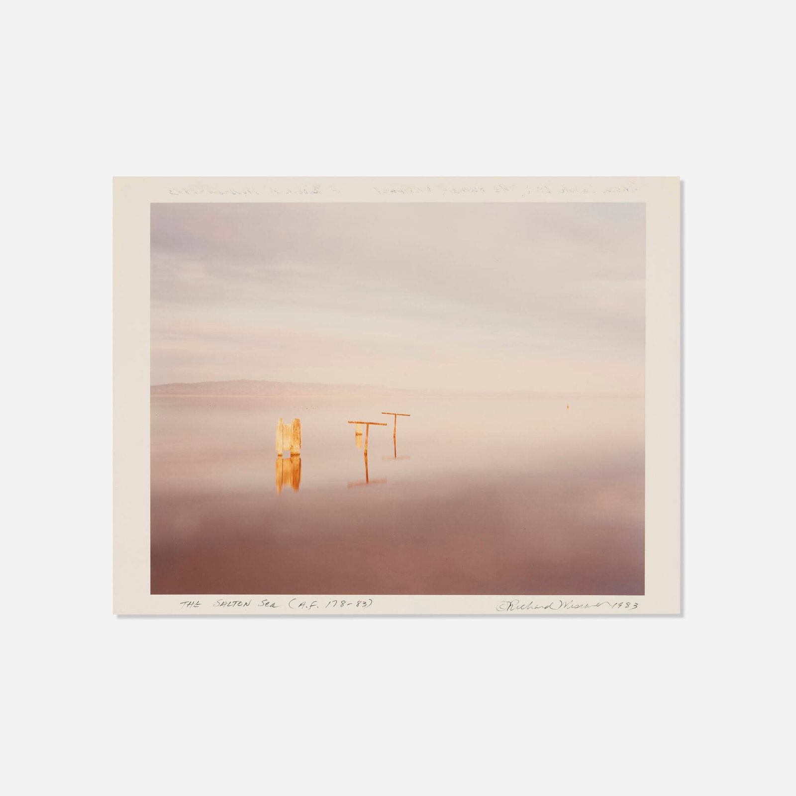Richard Misrach, The Salton Sea (from the Canto IX: The Human Artifact portfolio): Richard Misrach The Salton Sea (from the Canto IX: The Human Artifact portfolio) 1983vintage C-print image: 7.5 h x 9.5 w in (19 x 24 cm) sheet: 8.5 h x 11 w in (22 x 28 cm) Signed, titled
