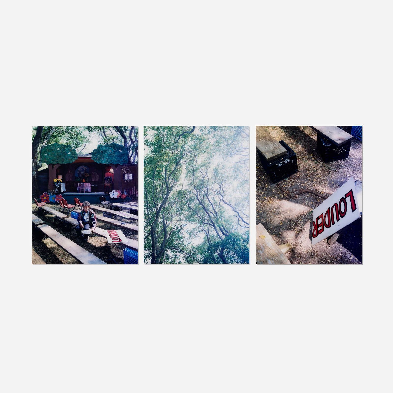 David Hilliard, Louder (DH187) (triptych): David Hilliard Louder (DH187) (triptych) 2009 C-print mounted to aluminum and facemounted to acrylic overall: 73.75 h x 18 w x 1.25 d in (187 x 46 x 3 cm) Signed to label to mount verso of one