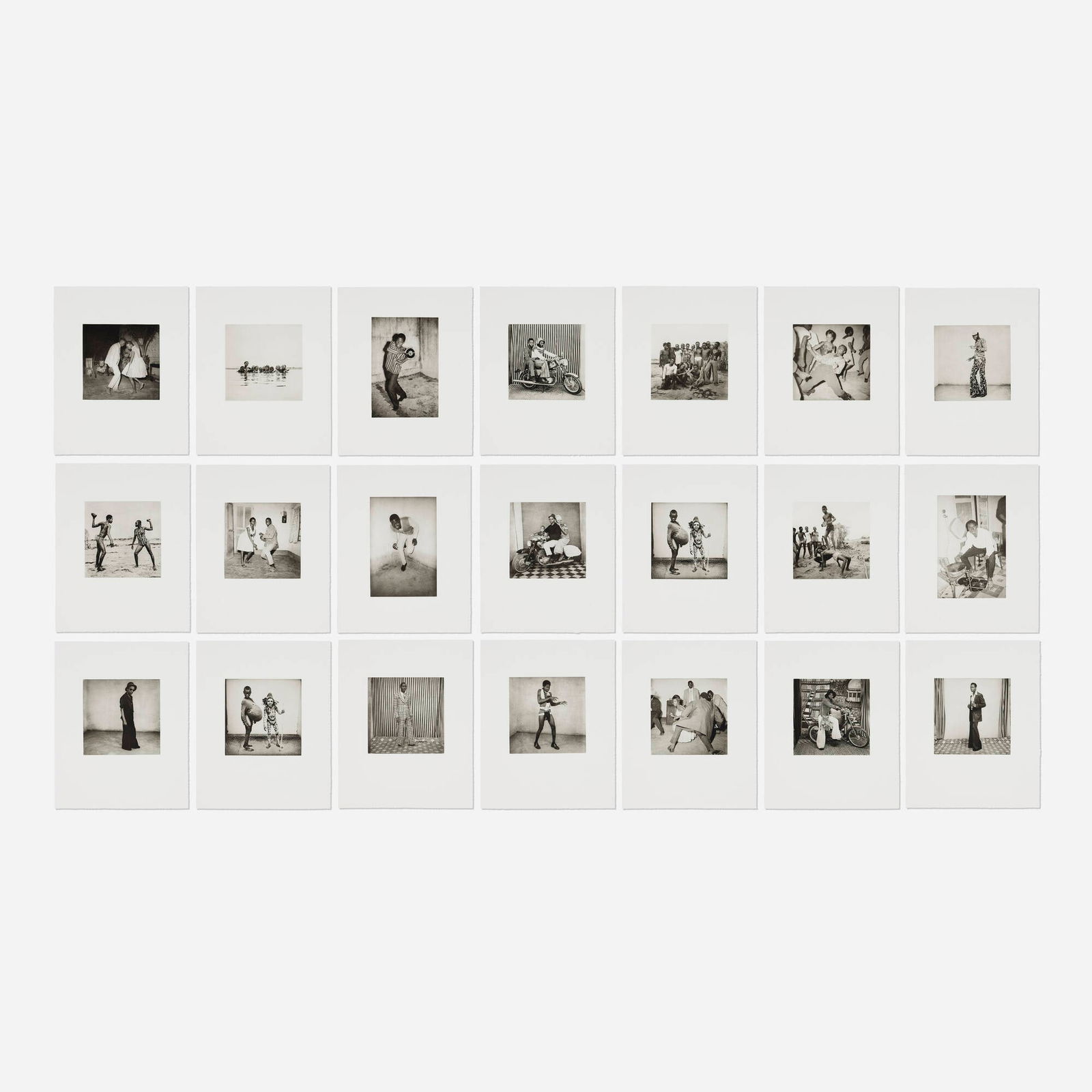 Malick Sidibe, Mali Twist: Malick Sidibe Mali Twist 1960-1989 / printed 2014 photogravure sheet (each): 17.625 h x 14 w in (45 x 36 cm) Impressed signature to lower edge of each sheet 'Malick Sidibe' with publisher's