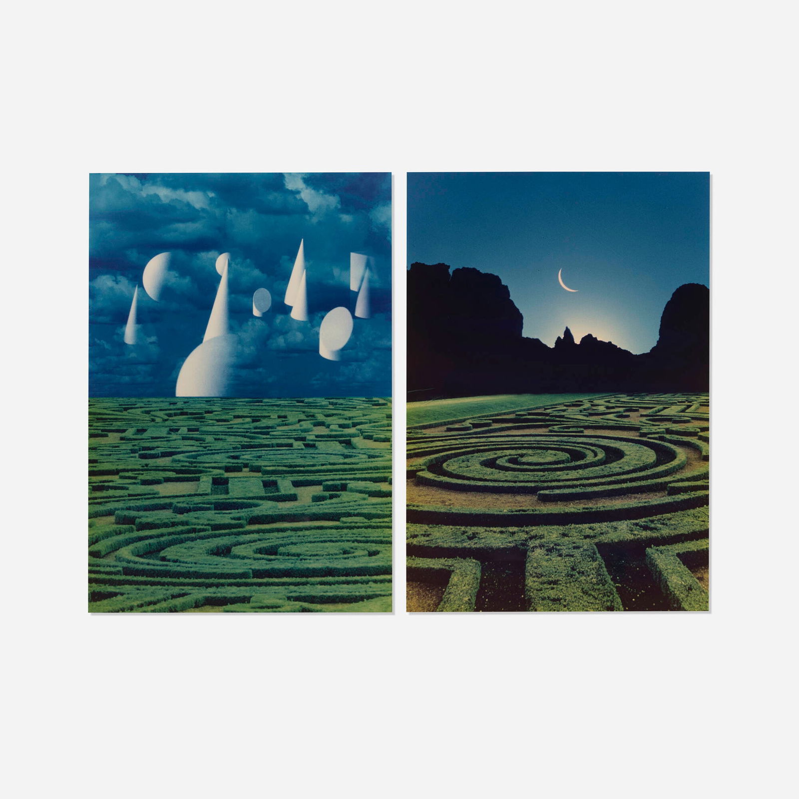 Pete Turner, Untitled (two works): Pete Turner Untitled (two works) c. 1969 / printed laterC-print from Polaroid 35mm OneFilm image (each): 19.375 h x 13.5 w in (49 x 34 cm) sheet (each): 20 h x 16 w in (51 x 41 cm)