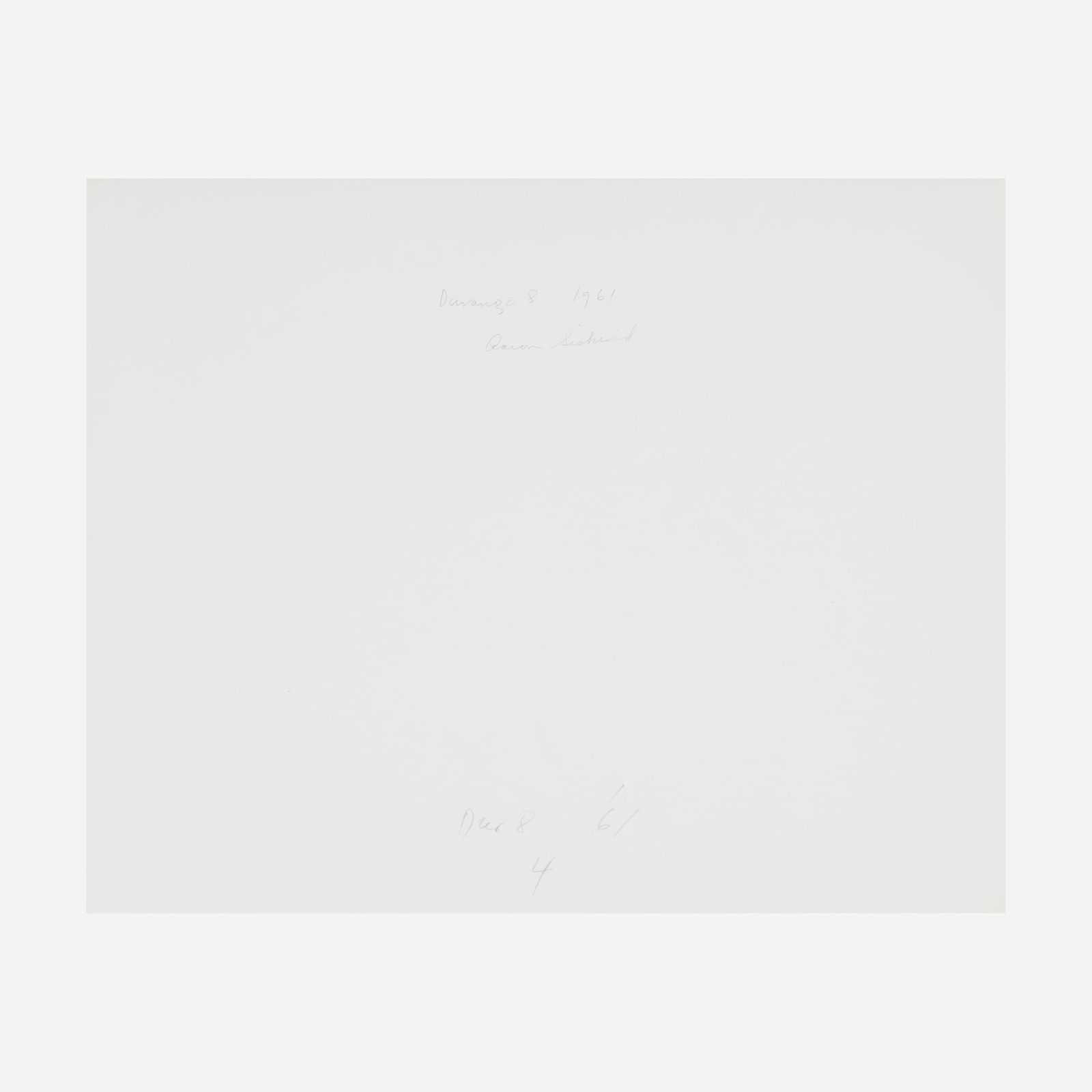 Aaron Siskind, Durango 8 - 3