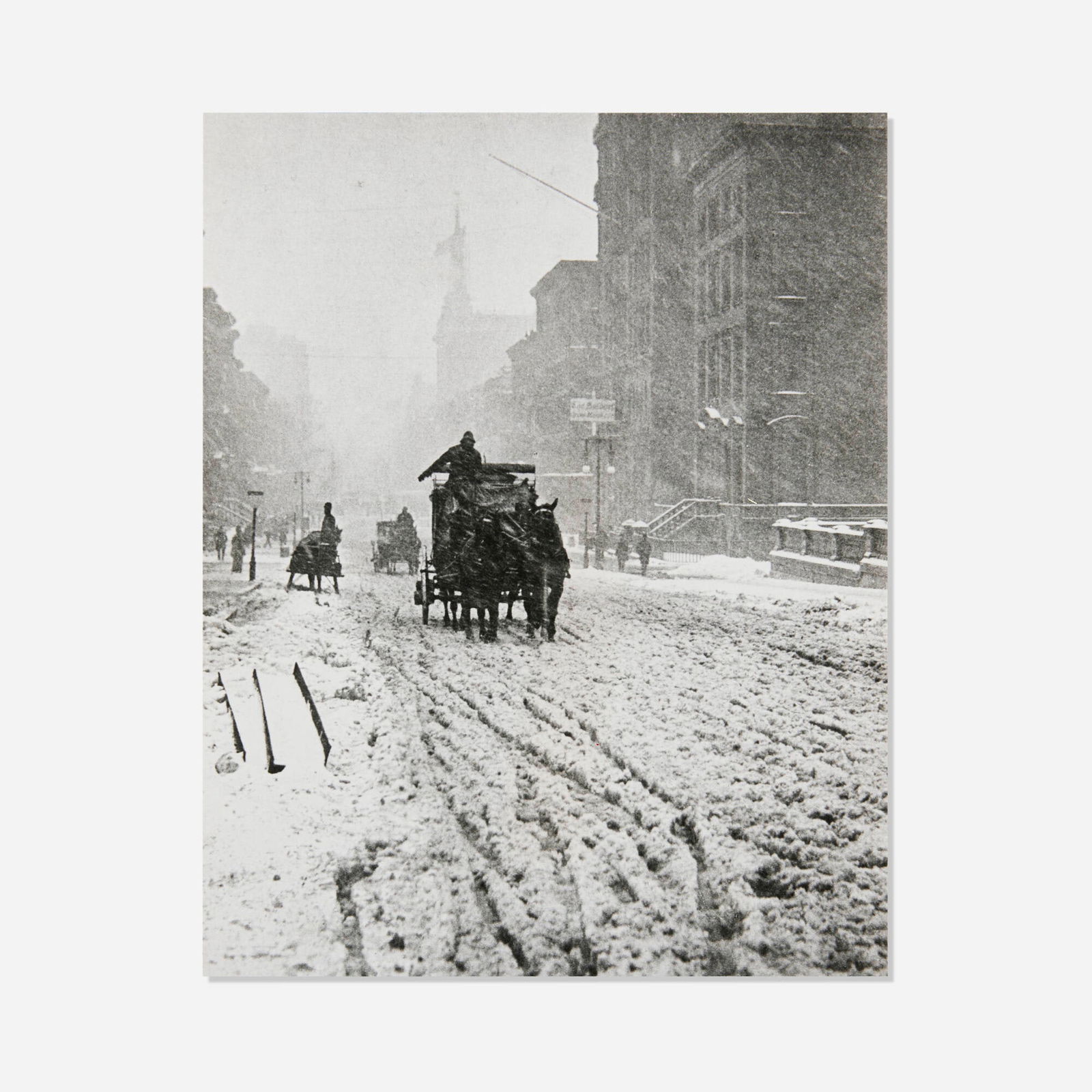 Alfred Stieglitz, Winter, Fifth Avenue: Alfred Stieglitz Winter, Fifth Avenue 1893 / printed later gelatin silver print 8 h x 6.375 w in (20 x 16 cm) Provenance: Collection of Andrew Smith | The Stephen White Collection Literature:
