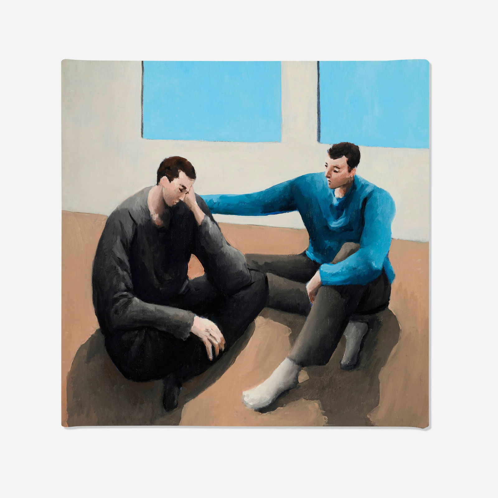 Tony Toscani, Empathy: Tony Toscani Empathy 2021 oil on linen 14 h x 14 w in (36 x 36 cm) Signed, titled and dated twice to verso 'Empathy 2021 Tony Toscani 5/1/21'. This work will ship from Lambertville, New Jersey.