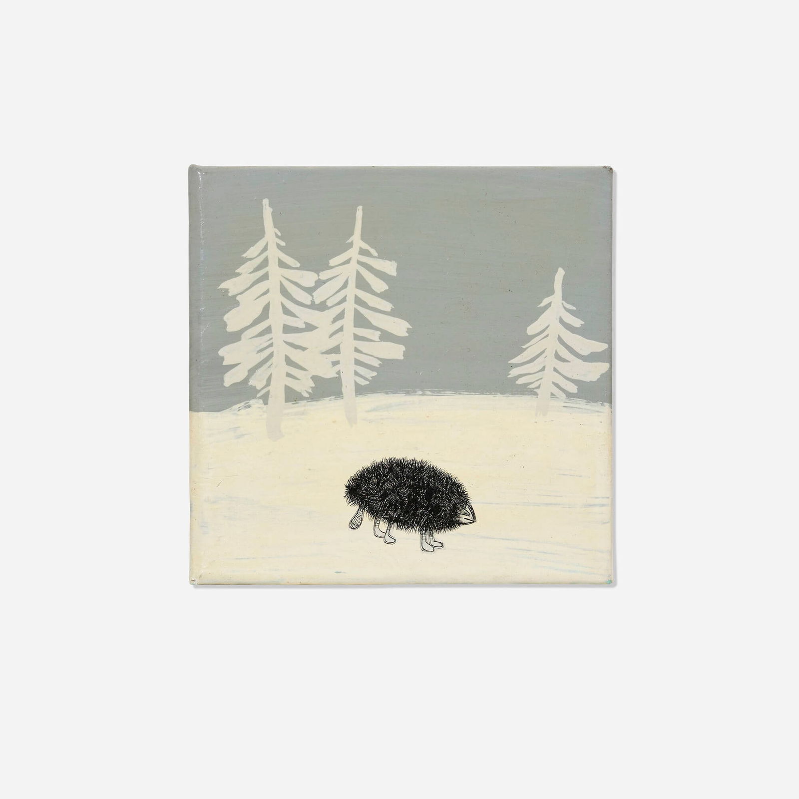 Thomas Campbell, Untitled: Thomas Campbell Untitled acrylic and ink on canvas 6 h x 6 w in (15 x 15 cm) This work will ship from Los Angeles, California.