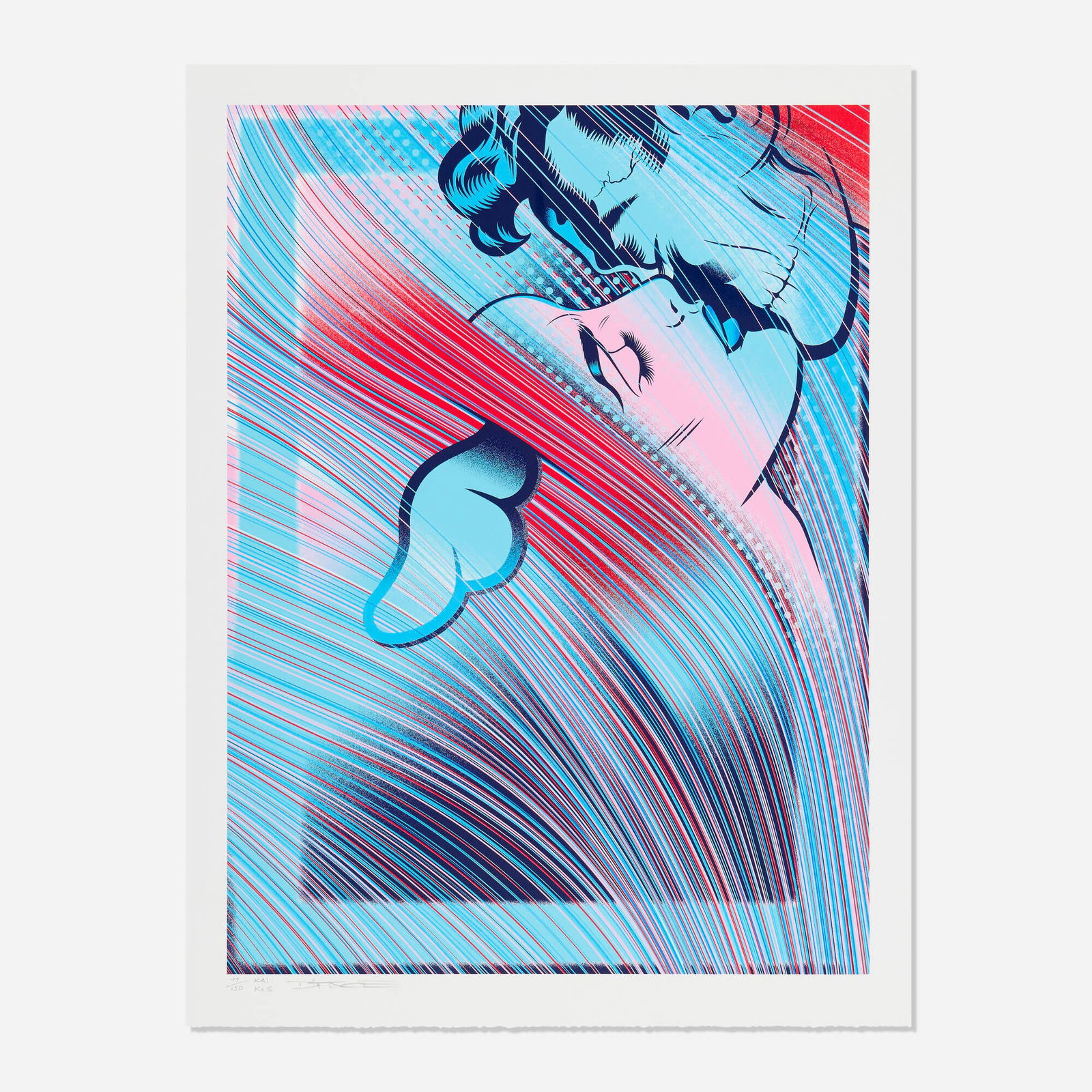 D*Face X Kai & Sunny, Human - Nature: D*Face X Kai & Sunny Human - Nature 2025 screenprint in colors image: 30.125 h x 22.25 w in (77 x 57 cm) sheet: 33.75 h x 25.5 w in (86 x 65 cm) Signed, dated and numbered to lower edge '77/150