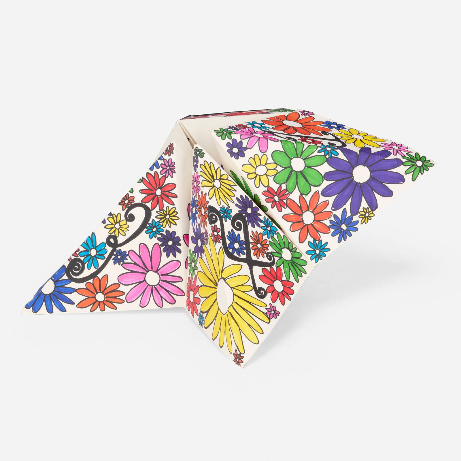 Michael Scoggins, Cootie Catcher #6 (The Flower One): Michael Scoggins Cootie Catcher #6 (The Flower One) 2006Prismacolor marker on Somerset paper overall: 25 h x 25 w in (63 x 63 cm) flat: 51 h x 51 w in (130 x 130 cm) Signed, titled and date