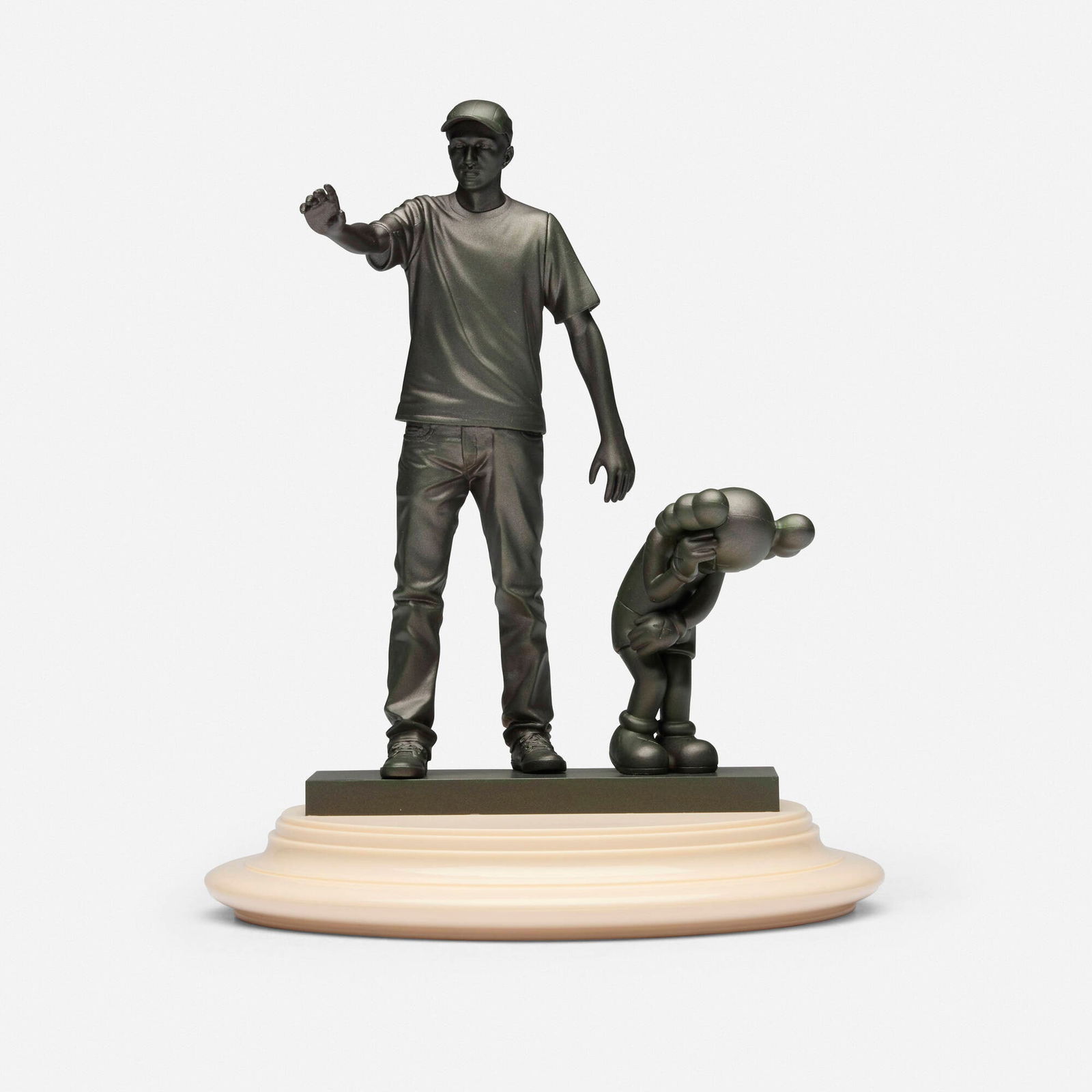 KAWS (Brian Donnelly), Partners: KAWS (Brian Donnelly) Partners 2011 painted cast vinyl 7.5 h x 6.375 dia in (19 x 16 cm) Molded signature, date and manufacturer's mark to underside '? KAWS_11 Medicom Toy 2011 China'. This work