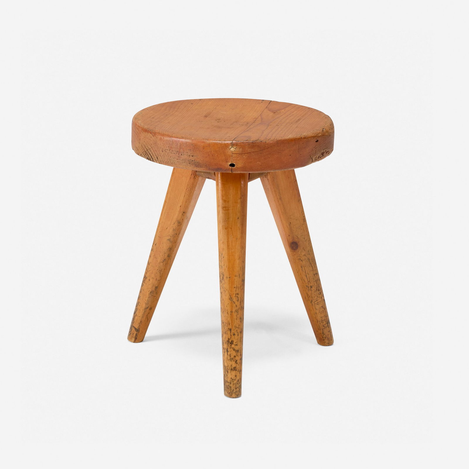 Charlotte Perriand, Stool: Charlotte Perriand Stool France, 1947 pine 16 h x 13 dia in (41 x 33 cm) Provenance: Important Private Collection, California Literature: Charlotte Perriand Complete Works, Volume 2: 1940-1955,
