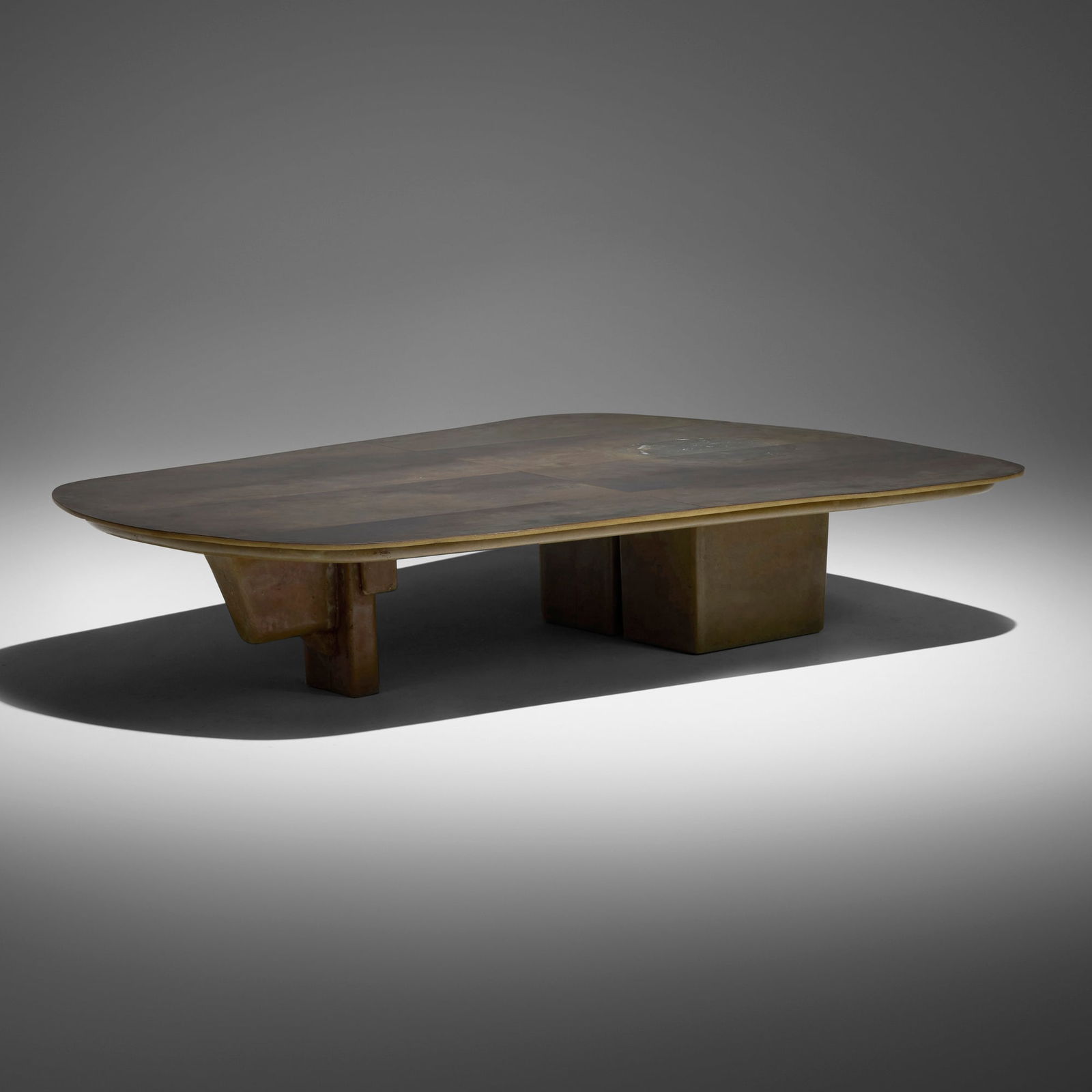 Vincenzo de Cotiis, Coffee table: Vincenzo de Cotiis Coffee table Italy, 2020 silver-plated brass, recycled fiberglass 15.75 h x 58 w x 79 d in (40 x 147 x 201 cm) Provenance: Carpenters Workshop Gallery, Los Angeles | Important