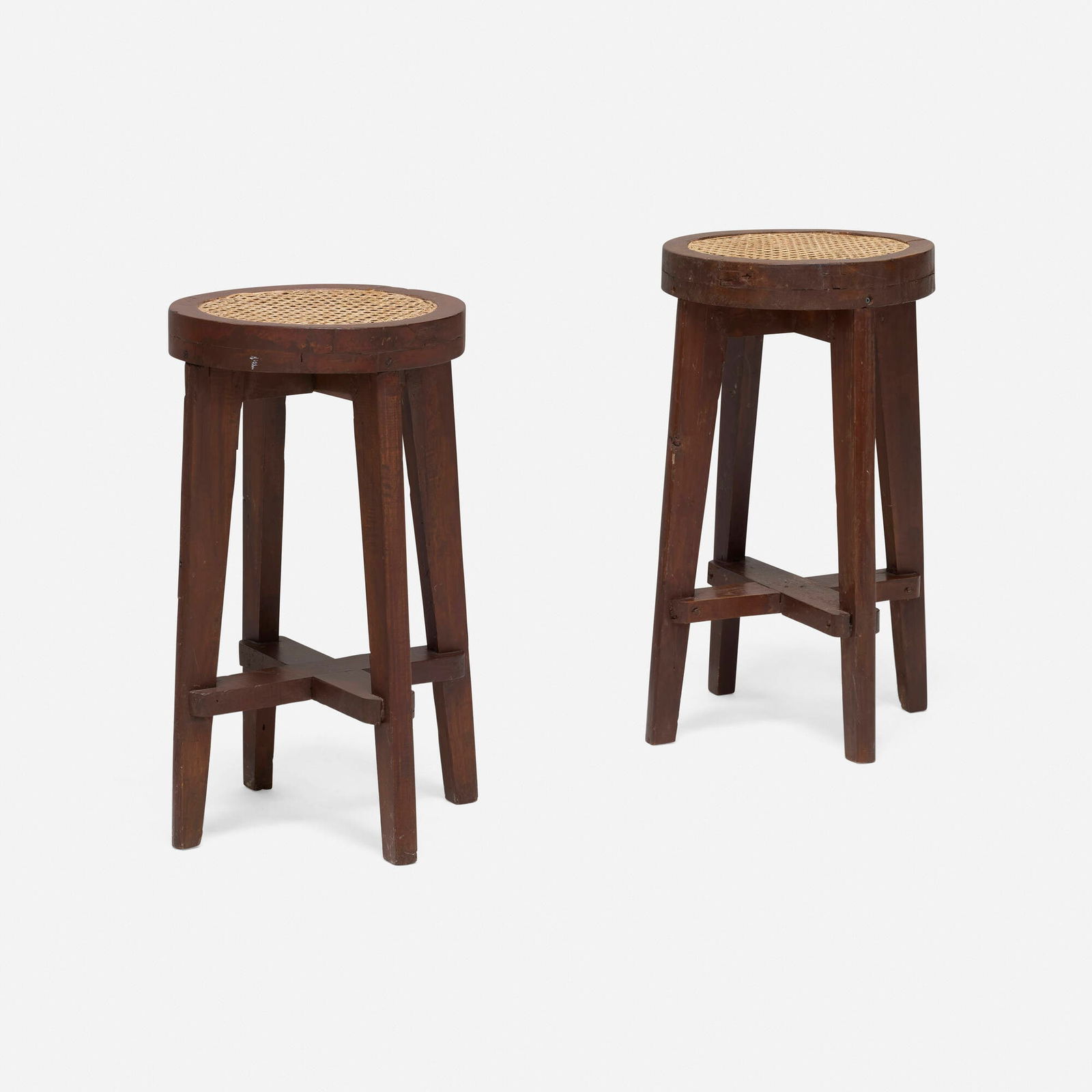 Pierre Jeanneret, High stools from the Scientific Block, Punjab University, Chandigarh, pair (1 of 4)