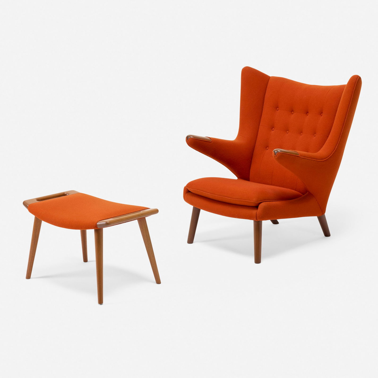 Hans J. Wegner, Papa Bear lounge chair and ottoman (1 of 6)