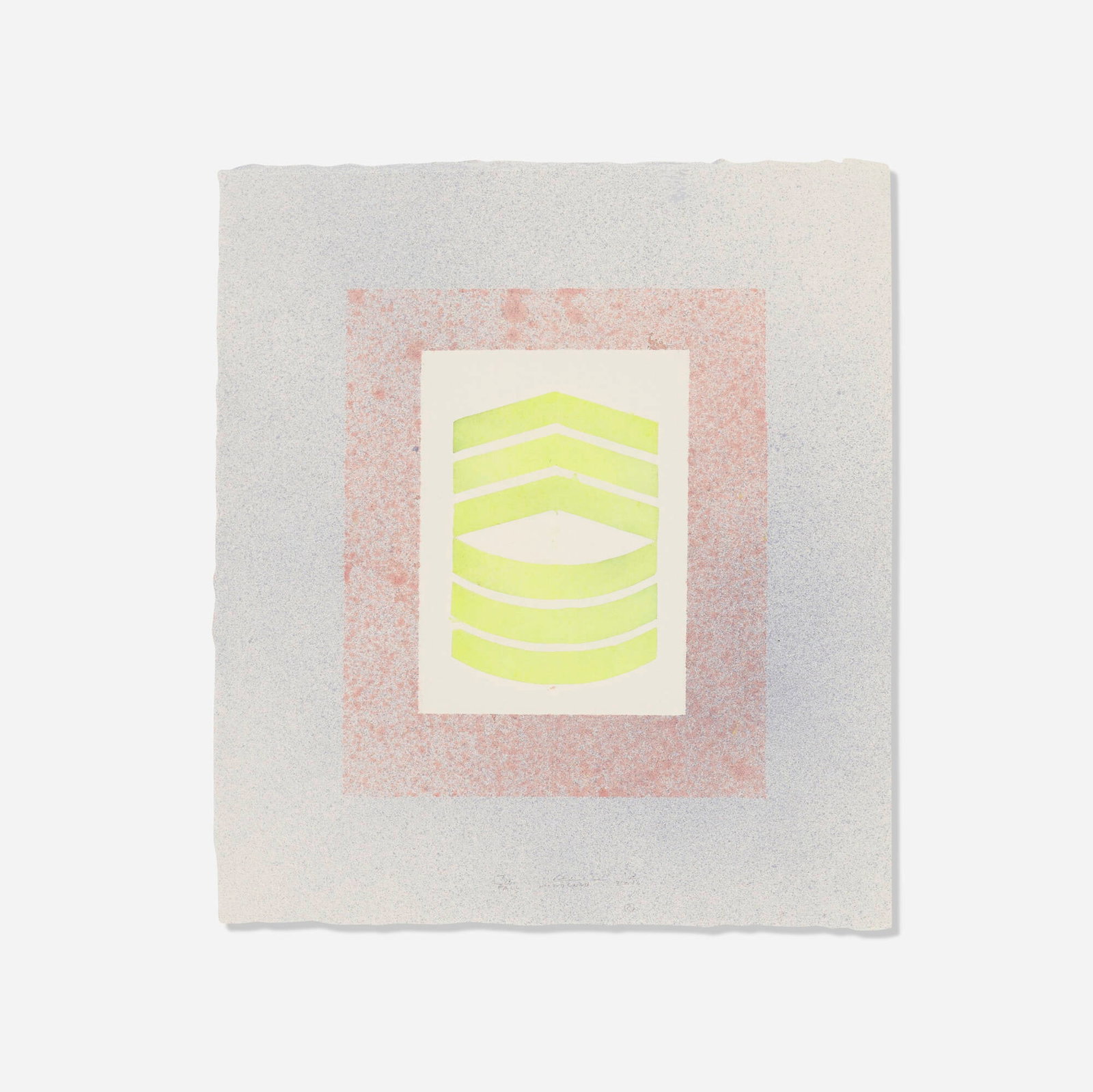 Billy Al Bengston, Honolulu Watercolor, Fall: Billy Al Bengston Honolulu Watercolor, Fall 2014watercolor on paper 11.25 h x 10 w in (29 x 25 cm) Signed, titled and dated to lower edge 'B.A.B. Fall Honolulu 2014 ?'. Provenan