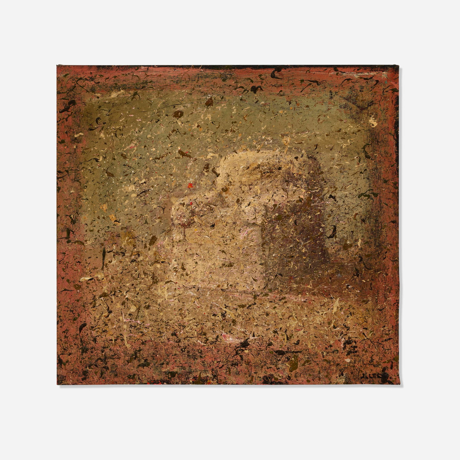 John Lees, Armchair: John Lees Armchair 1974oil on canvas 27 h x 29 w in (69 x 74 cm) Signed to lower right 'J. Lees'. Signed and dated to verso 'J. Lees '74'. This work will ship from Los Ange