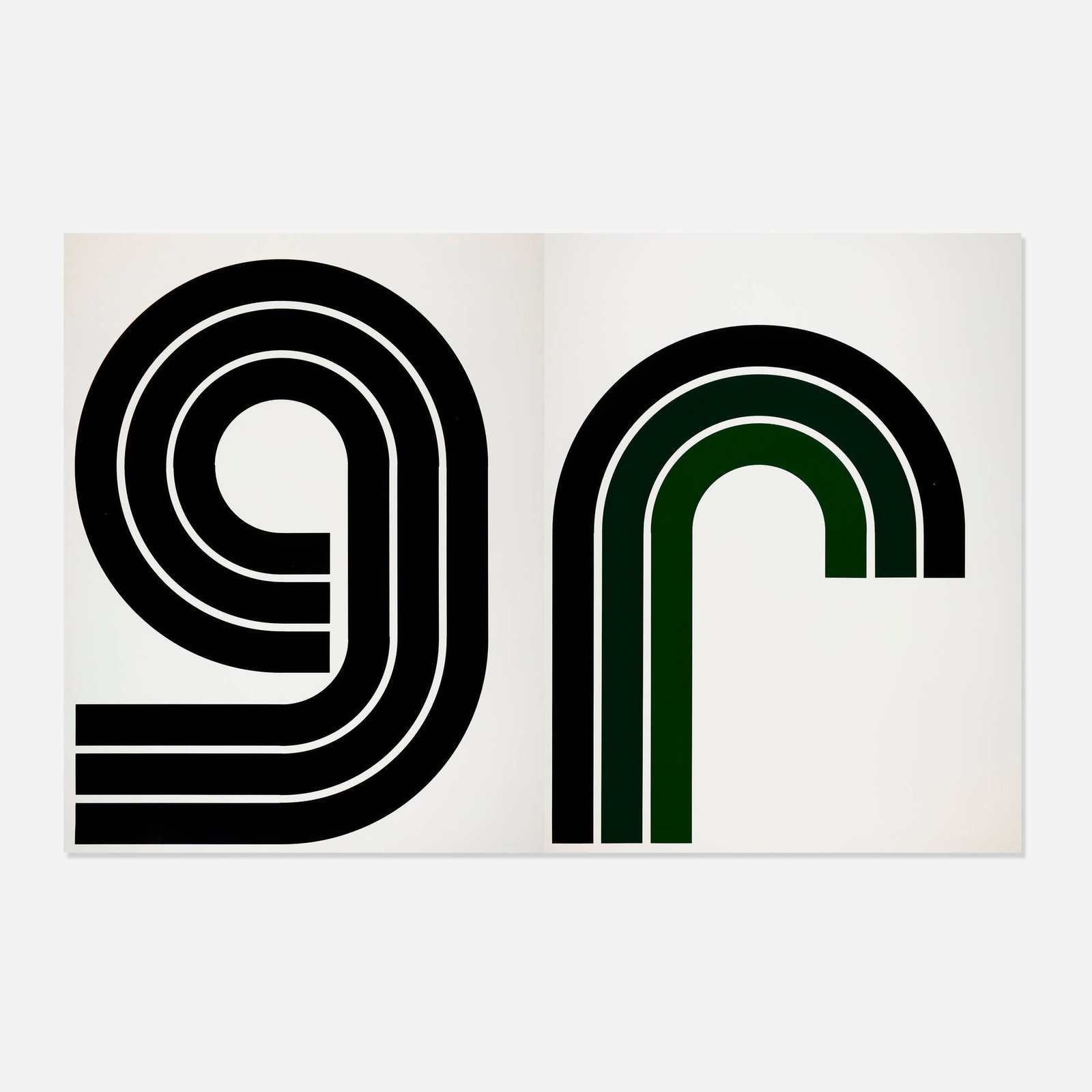 Greg Bogin, Plasticfantastic (value system) (diptych): Greg Bogin Plasticfantastic (value system) (diptych) 1998acrylic and enamel on canvas wrapped over wood panel each: 47 h x 61 w x 1.5 d in (119 x 155 x 4 cm) Signed and dated to verso of one p