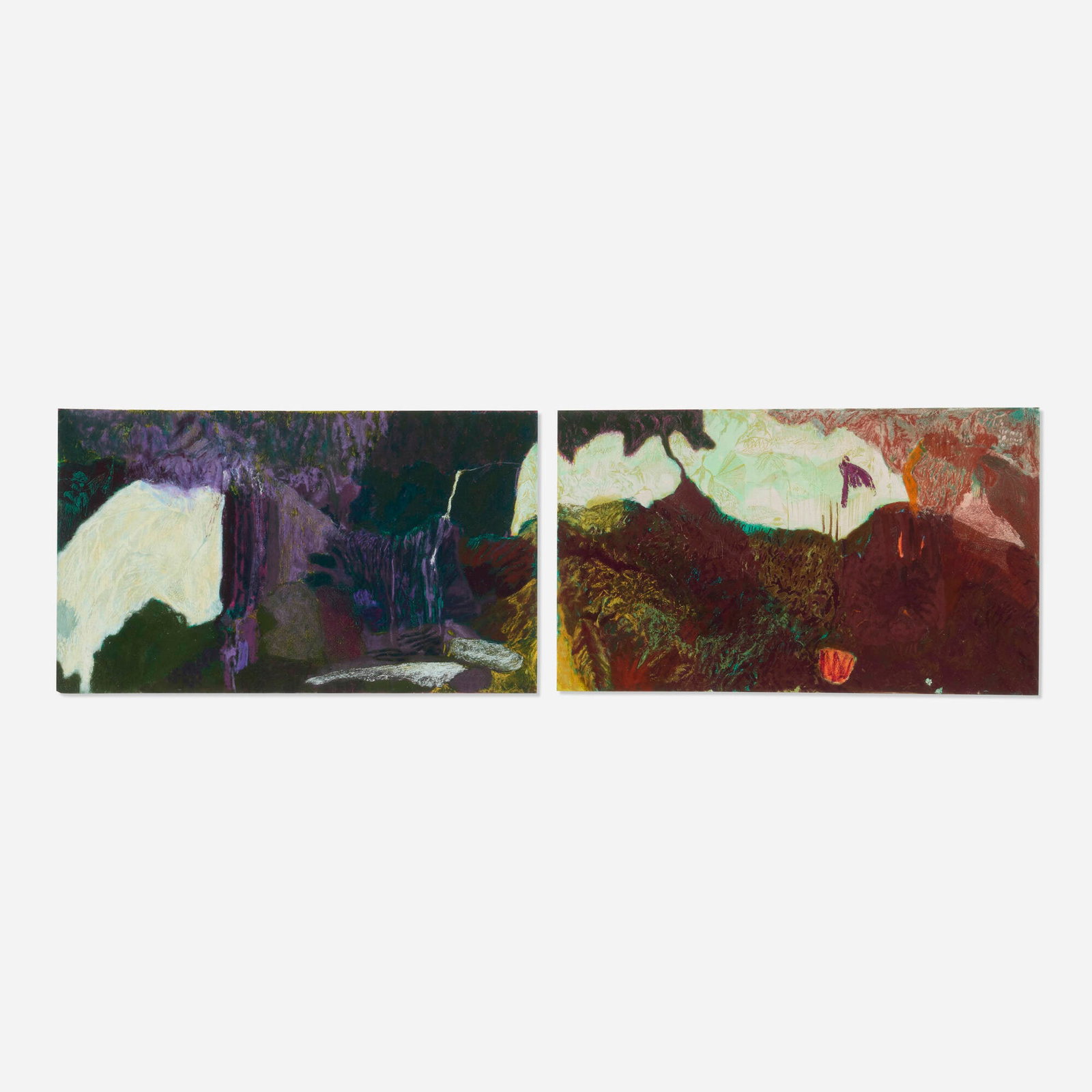 Mimi Lauter, Untitled (from the Brunch with the Serpent series) (Study) (diptych) (1 of 4)