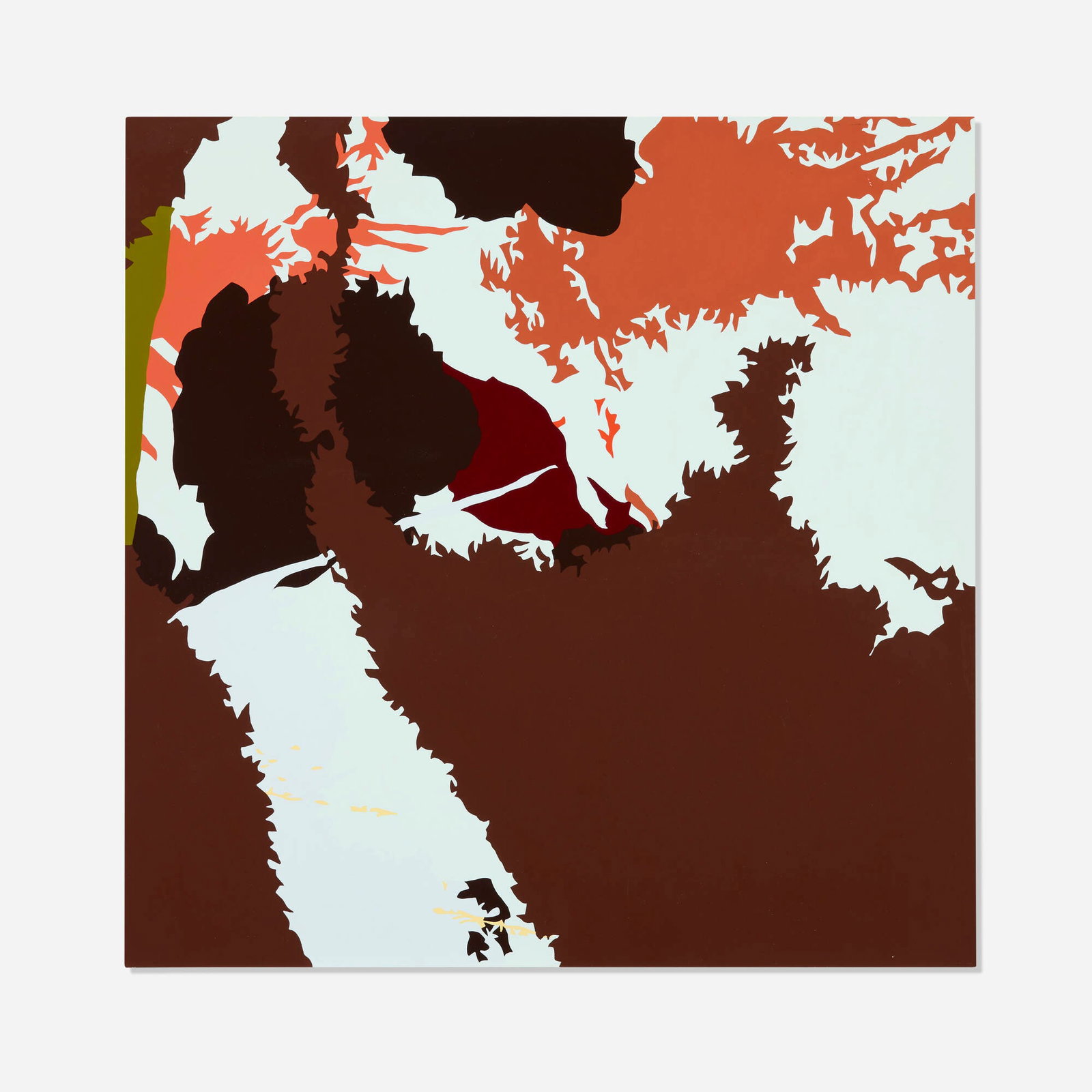 Ingrid Calame, Skeeggeggee? (from #96 Working Drawing): Ingrid Calame Skeeggeggee? (from #96 Working Drawing) 2001enamel on aluminum 23.75 h x 23.75 w in (60 x 60 cm) Incised signature, title, date and inscription to verso 'Ingrid J Calame 2001 Ske