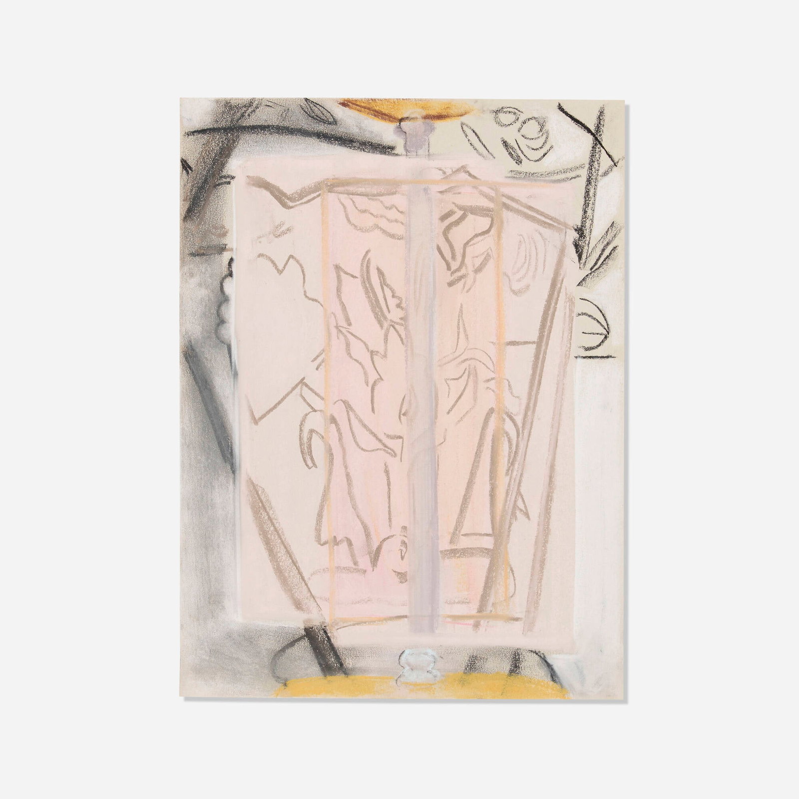 Patricia Treib, Untitled (Forms in Black, Pink, and Yellow) (1 of 4)