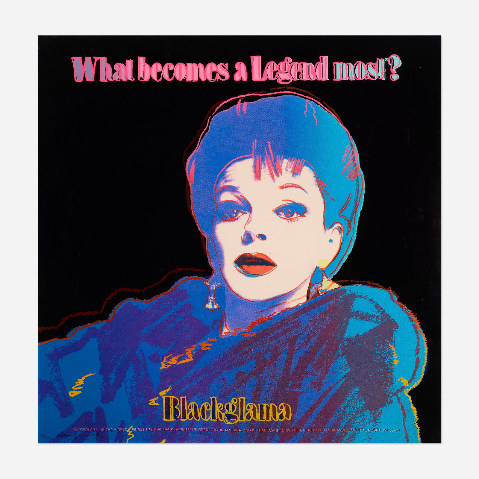 Andy Warhol, Blackglama (Judy Garland) (from the Ads portfolio) (1 of 4)
