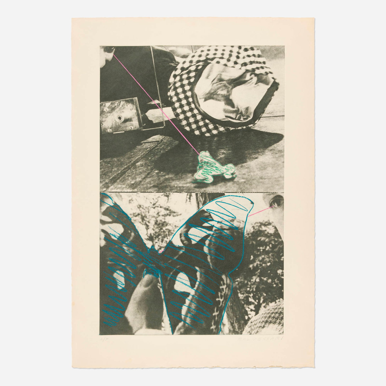 John Baldessari, Look While Catching and Holding (Frog and Butterfly) (1 of 3)