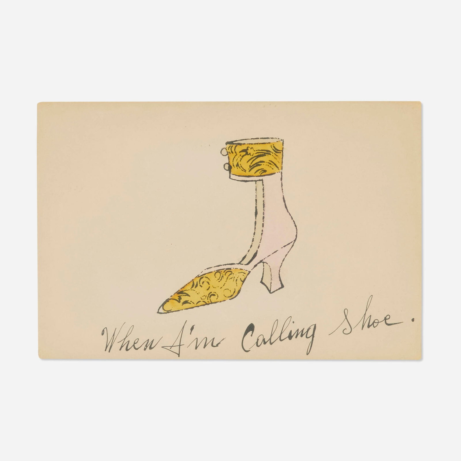 Andy Warhol, When I'm Calling Shoe (from the A la recherche du shoe perdu series) (1 of 4)