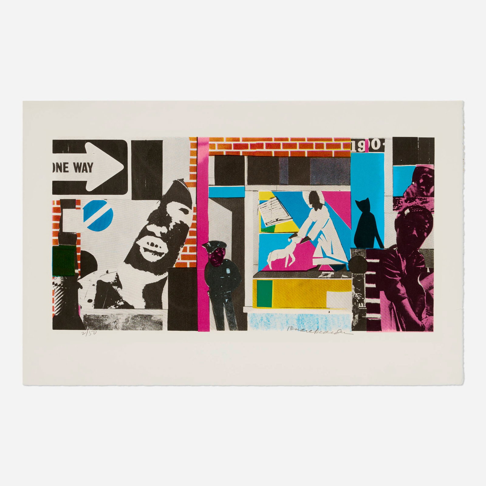 Romare Bearden, Untitled (Street Scene) (1 of 3)