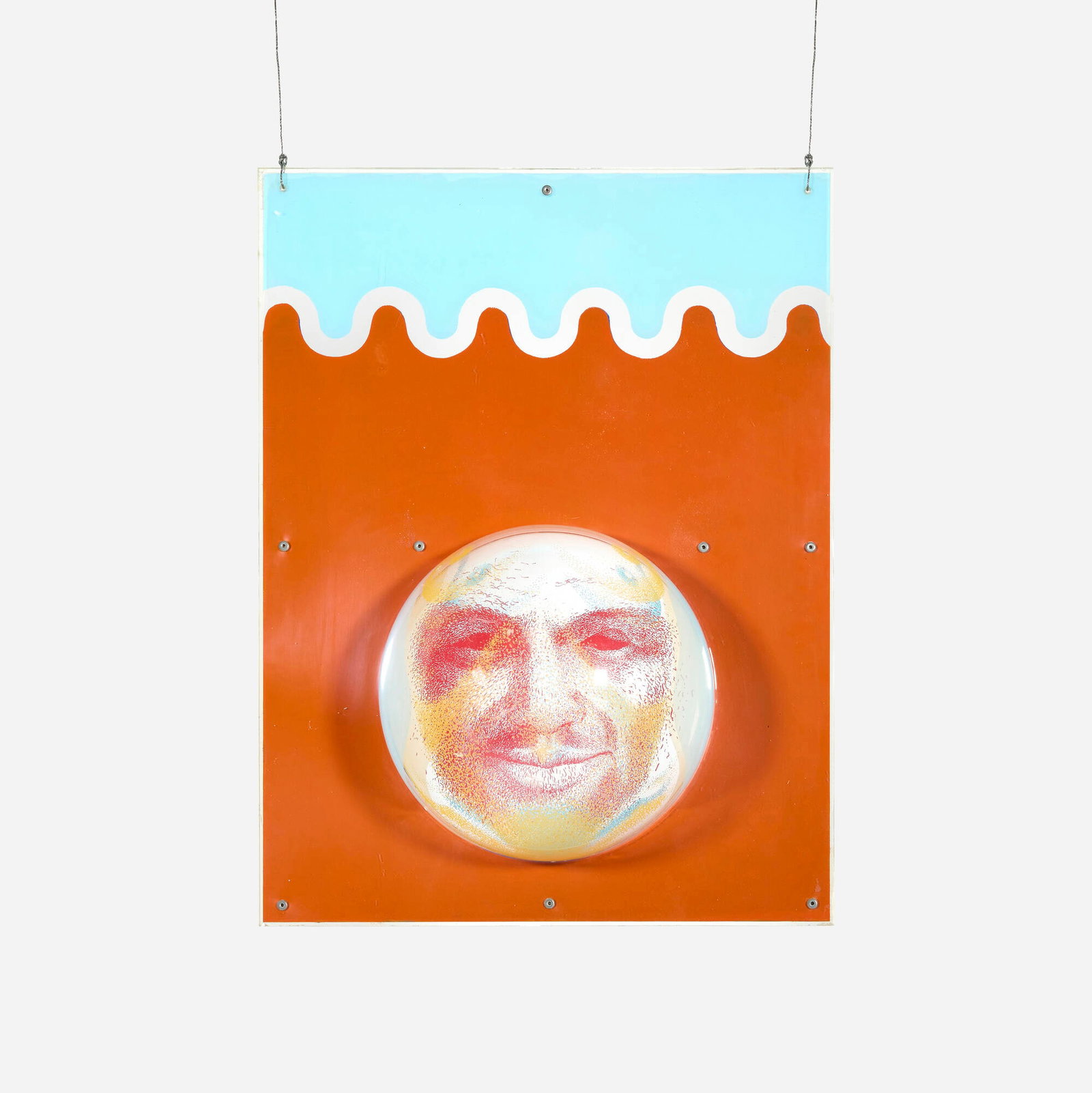 Robert R. Malone, Observation: Robert R. Malone Observation 1970 screenprint in colors on acrylic 30.75 h x 23.25 w x 13 d in (78 x 59 x 33 cm) Incised signature, title, date, and number to lower edge 'Observation 1/5 Robert R