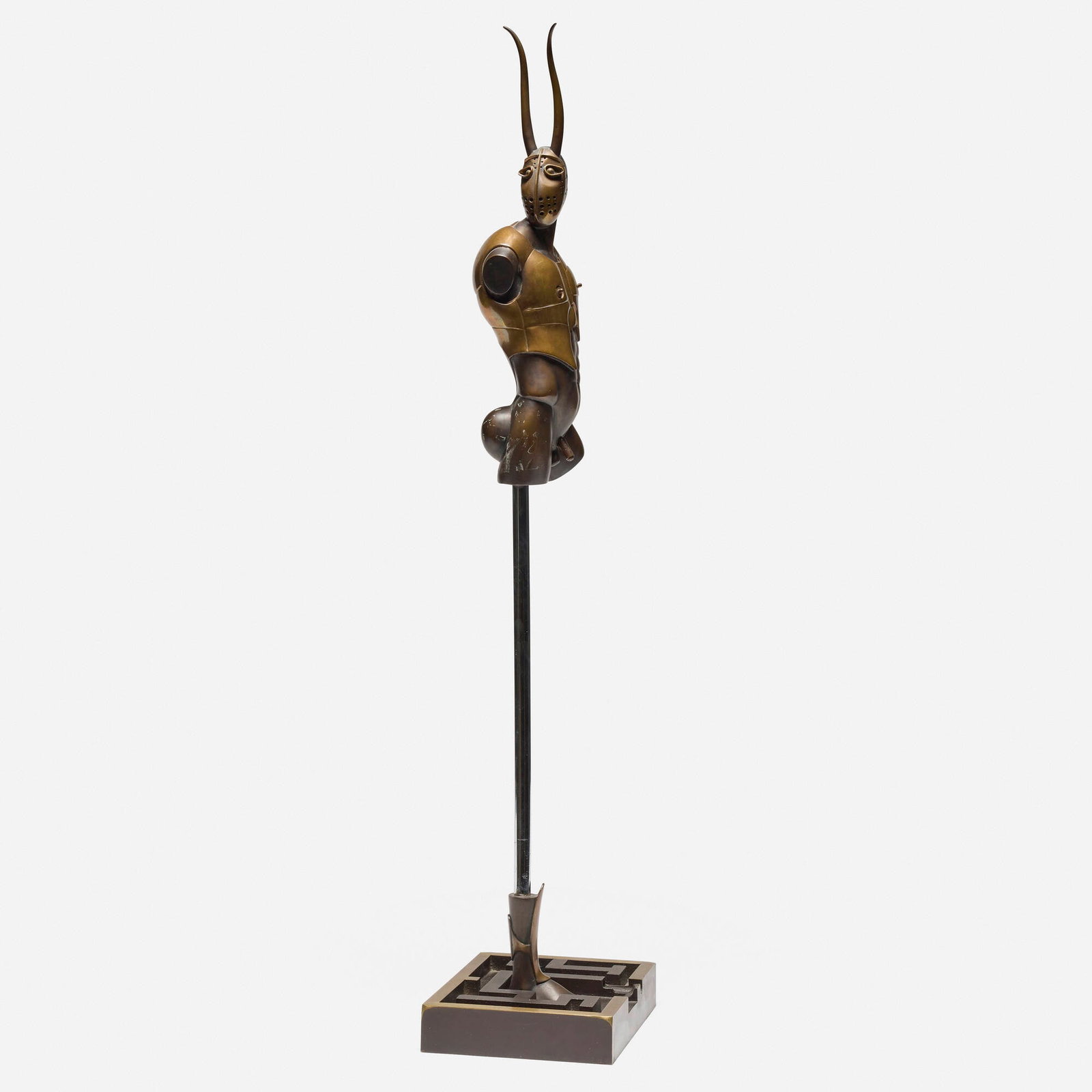 Paul Wunderlich, Minotaurus: Paul Wunderlich Minotaurus 1977 patinated bronze 30.5 h x 7.375 w x 5.875 d in (77 x 19 x 15 cm) Impressed signature and number to underside of torso 'Wunderlich 203/2000' with foundry mark. Th