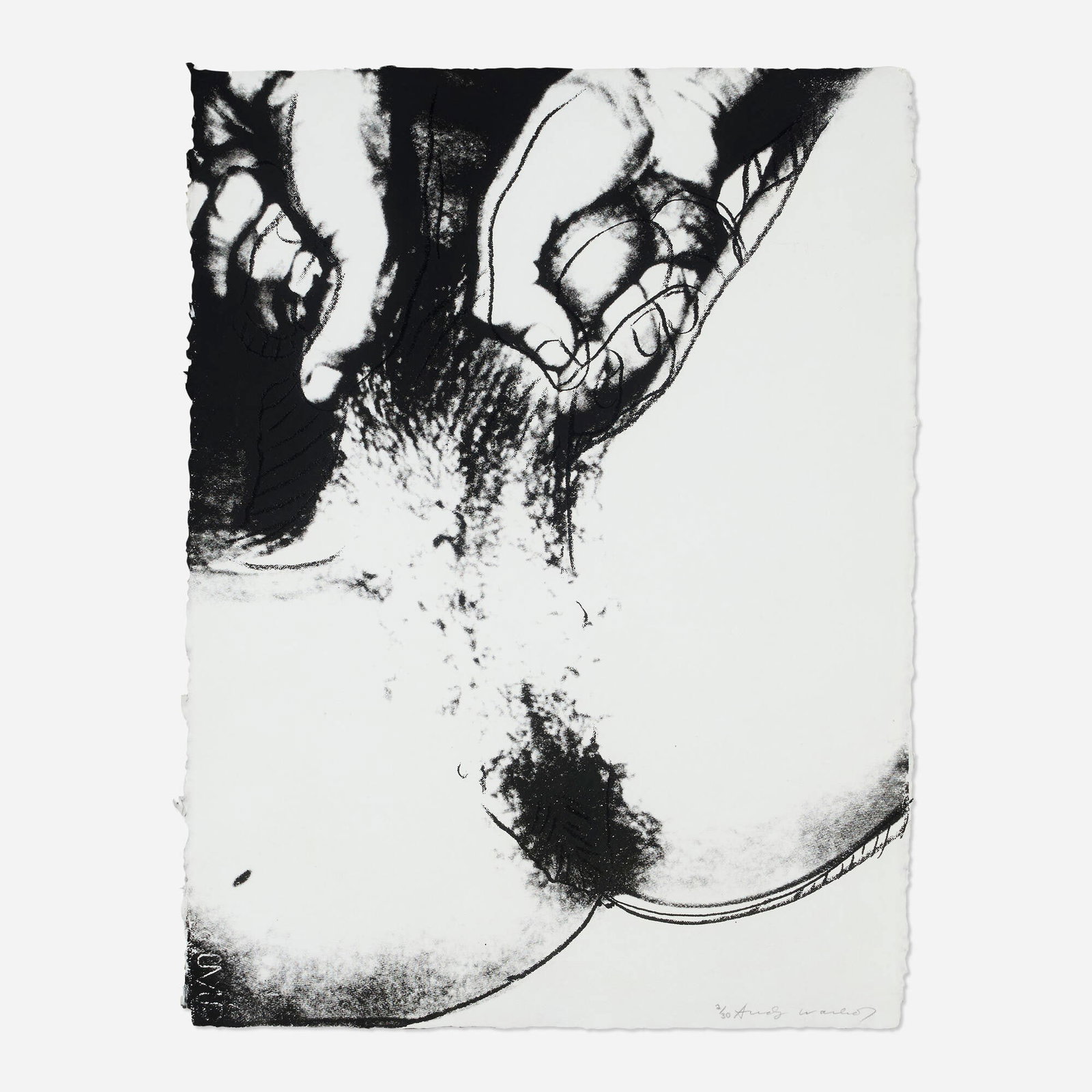 Andy Warhol, Untitled (from the Sex Parts series): Andy Warhol Untitled (from the Sex Parts series) 1978 screenprint in colors on HMP 31.125 h x 23.125 w in (79 x 59 cm) Signed and numbered to lower right '2/30 Andy Warhol'. This work is