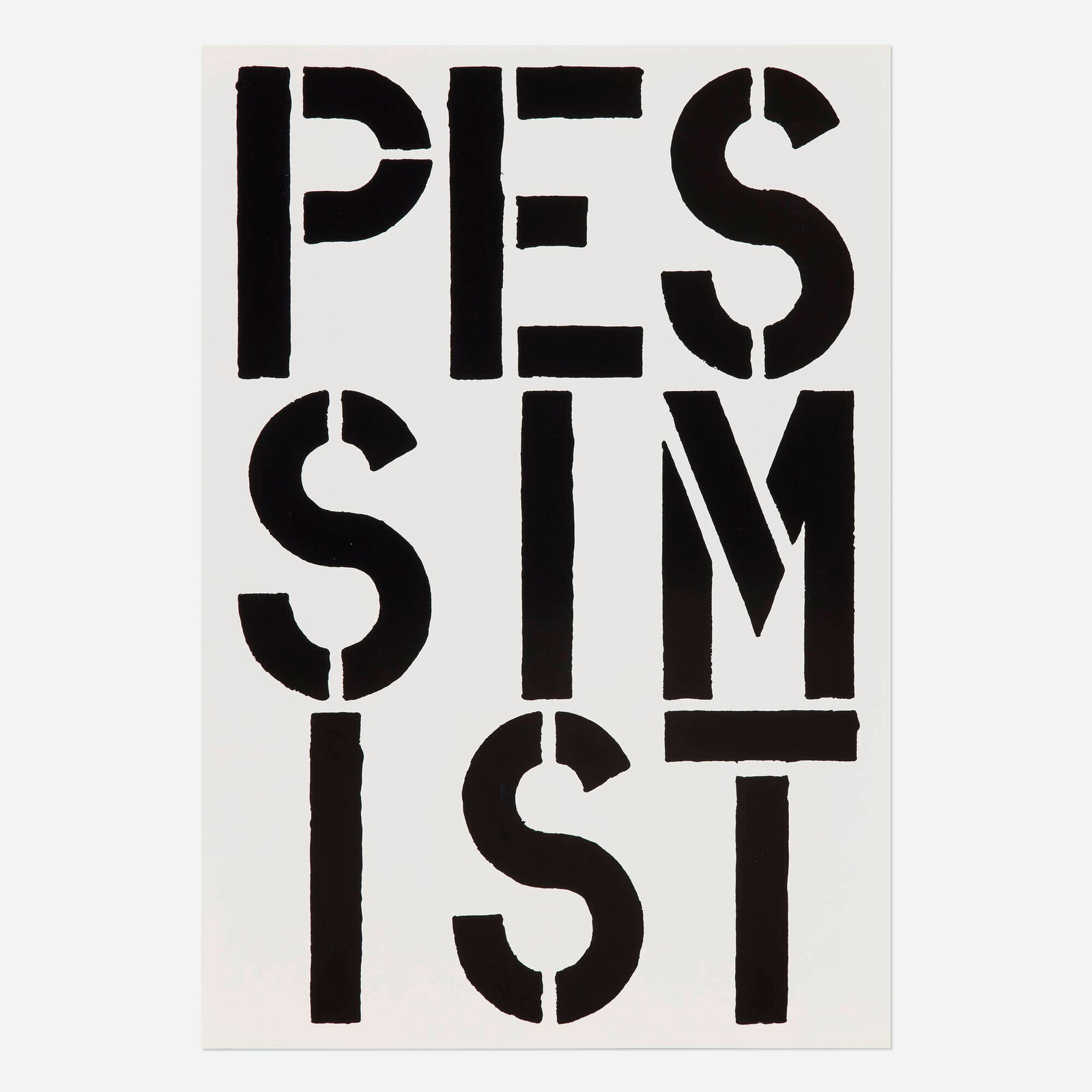 Christopher Wool, Pessimist (page from Black Book) (1 of 3)