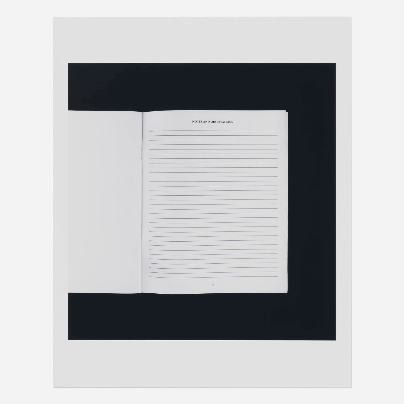 Anne Collier, Notes and Observations (Page 41) (from BAM Photography Portfolio IV) (1 of 3)
