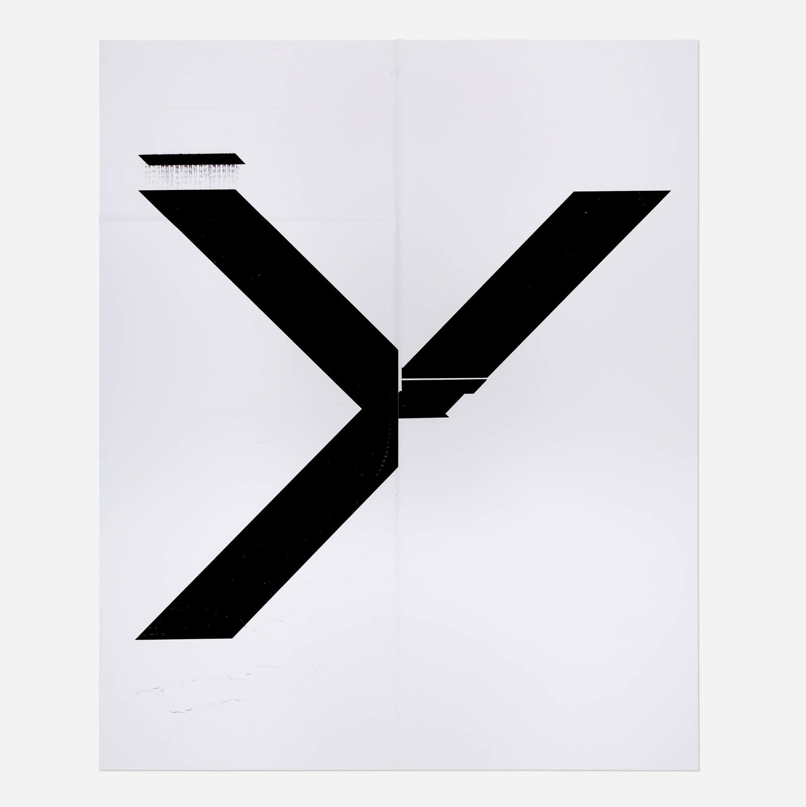 Wade Guyton, X Poster (Untitled, 2007, Epson Ultrachrome inkjet on linen, 84 x 69 inches, WG1211) (1 of 3)