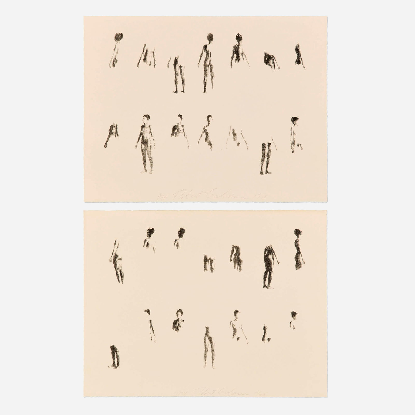 Robert Graham, Untitled (Figures on Beige Ground, Medium) (two works) (1 of 2)