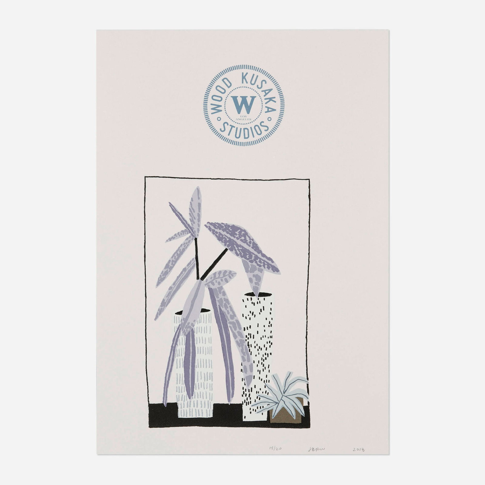 Jonas Wood, Notepad Doodle 3 (State III): Jonas Wood Notepad Doodle 3 (State III) 2018 lithograph in colors on gray Magnani Pescia image: 9.5 h x 6.25 w in (24 x 16 cm) sheet: 16 h x 11 w in (41 x 28 cm) Signed, dated, and numbered to lower