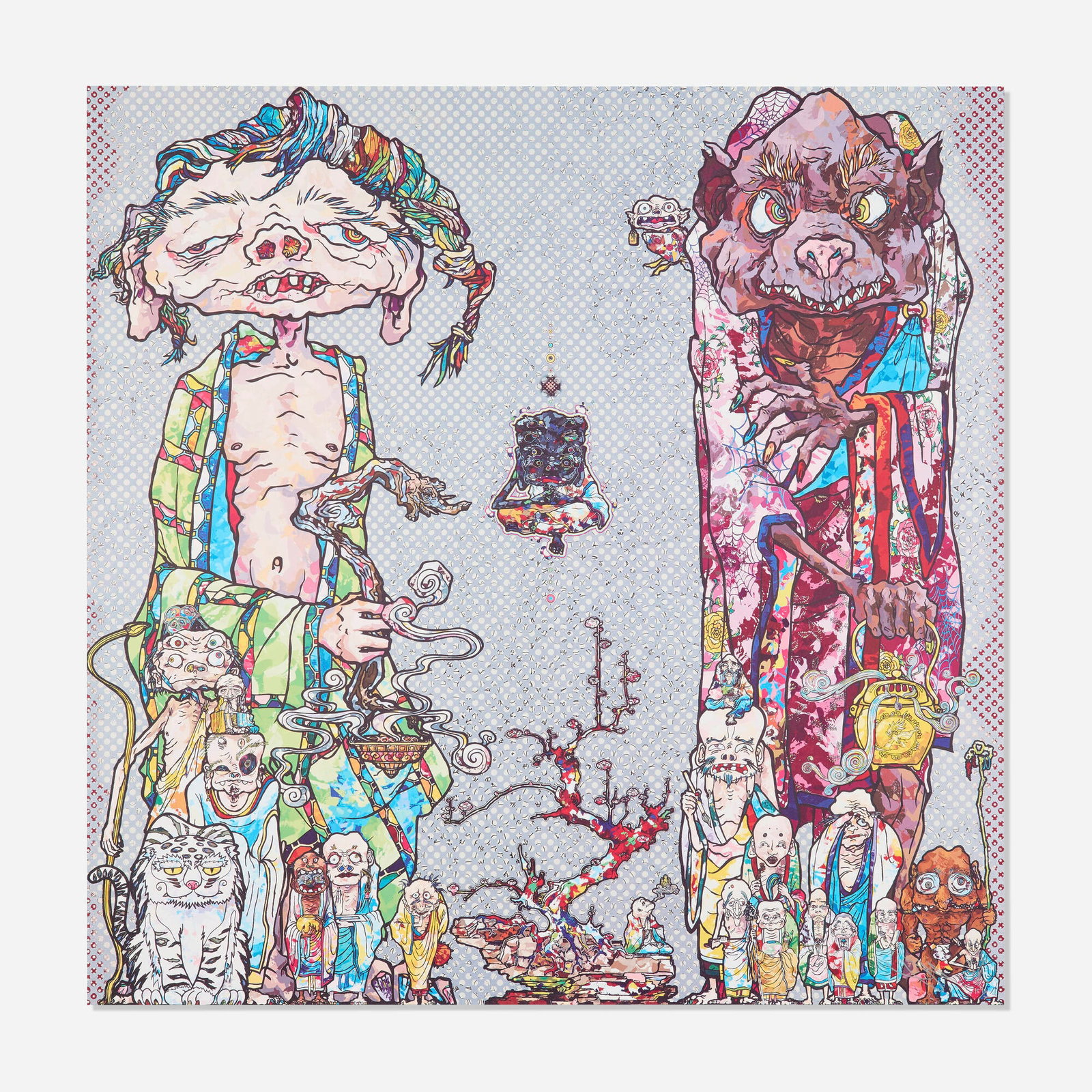 Takashi Murakami, Behold! Tis the Netherworld: Takashi Murakami Behold! Tis the Netherworld 2014 offset lithograph in colors 26.875 h x 26.875 w in (68 x 68 cm) Signed and numbered to lower right 'Takashi Murakami 159/300'. This work is