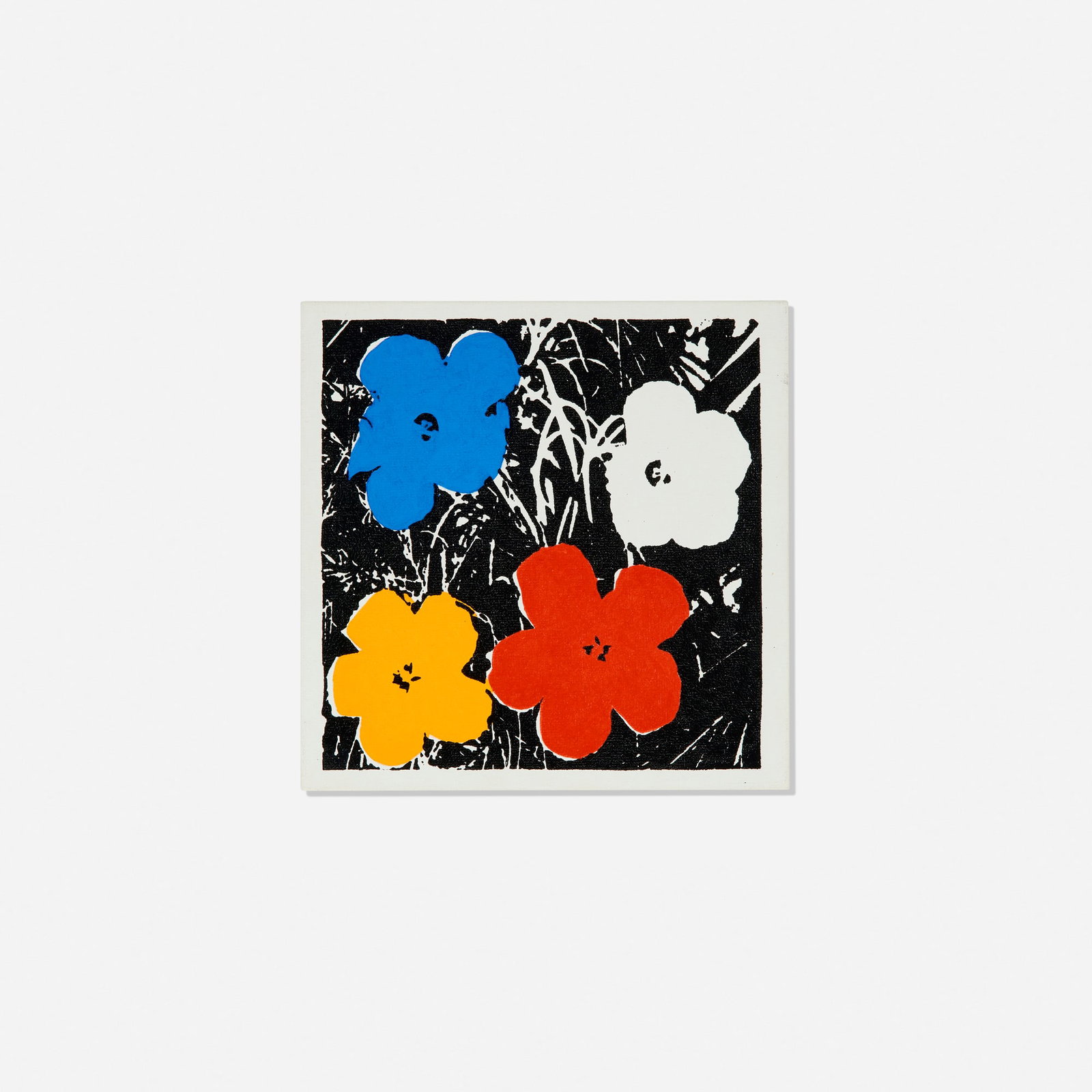 Richard Pettibone, Andy Warhol, 'Flowers', 1965: Richard Pettibone Andy Warhol, 'Flowers', 1965 2011 screenprint on canvas 6.525 h x 6.625 w x 0.5 d in (17 x 17 x 1 cm) Signed, titled, and dated to verso 'Andy Warhol Flowers 1965 Richard