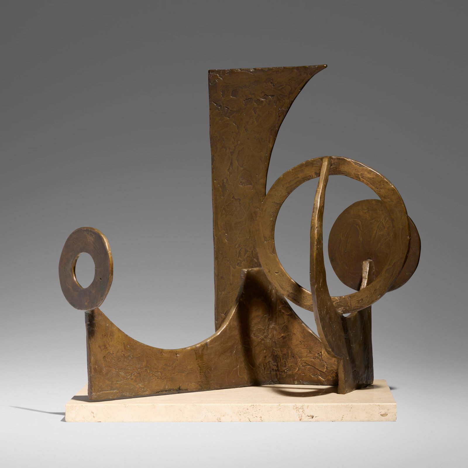 Dorothy Dehner, Untitled: Dorothy Dehner Untitled 1969 bronze 18 h x 18 w x 11.5 d in (46 x 46 x 29 cm) Incised signature and date to lower edge verso 'Dehner '69'. Provenance: Gift from the artist to Sandra